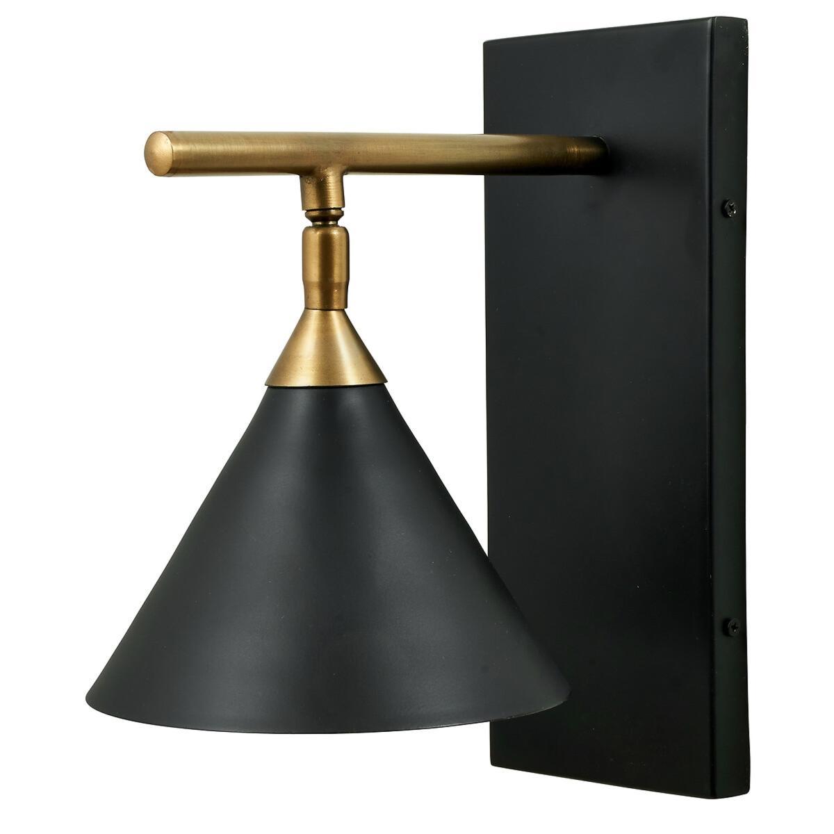 Matt Black and Antique Brass Wall Lamp – image 2