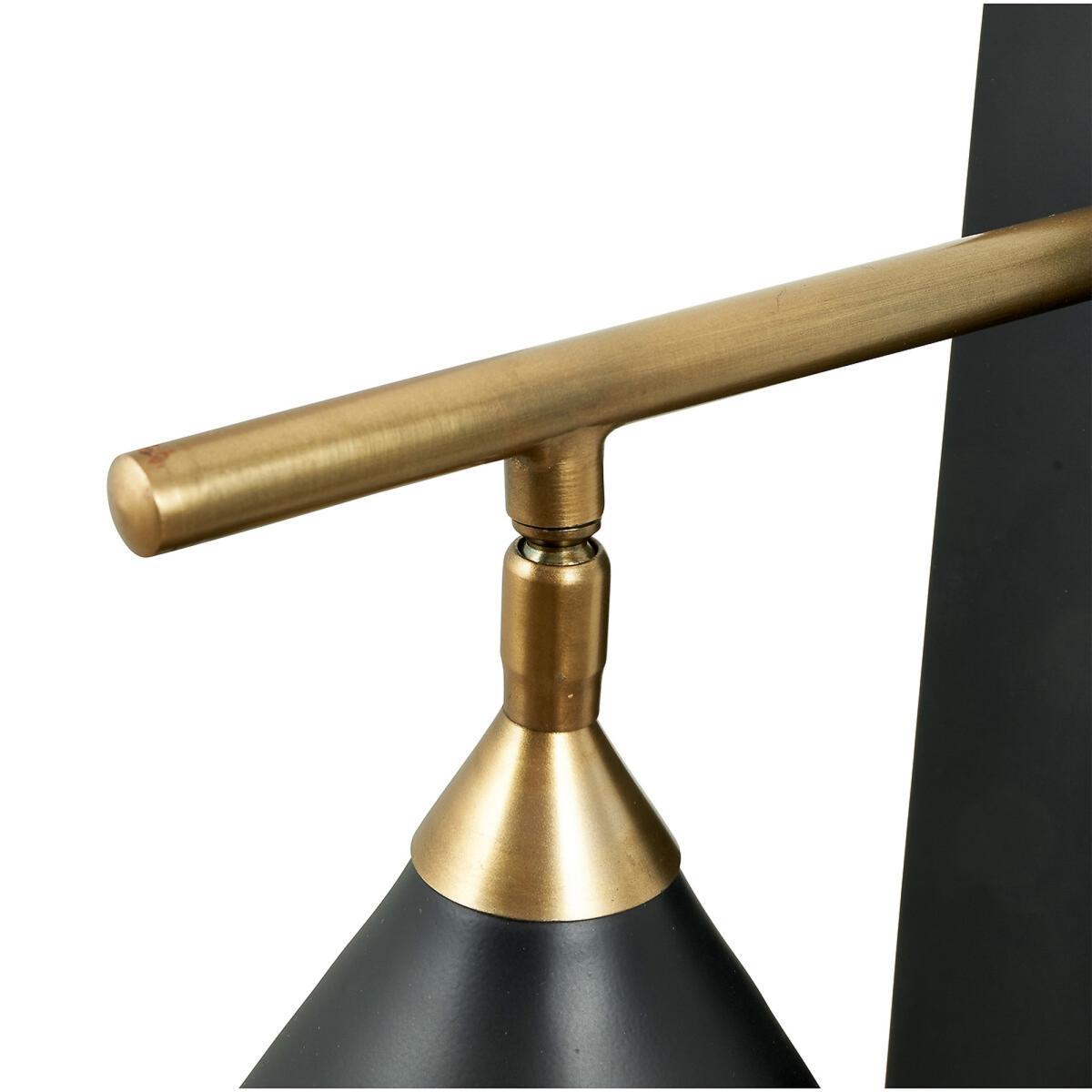 Matt Black and Antique Brass Wall Lamp – image 6