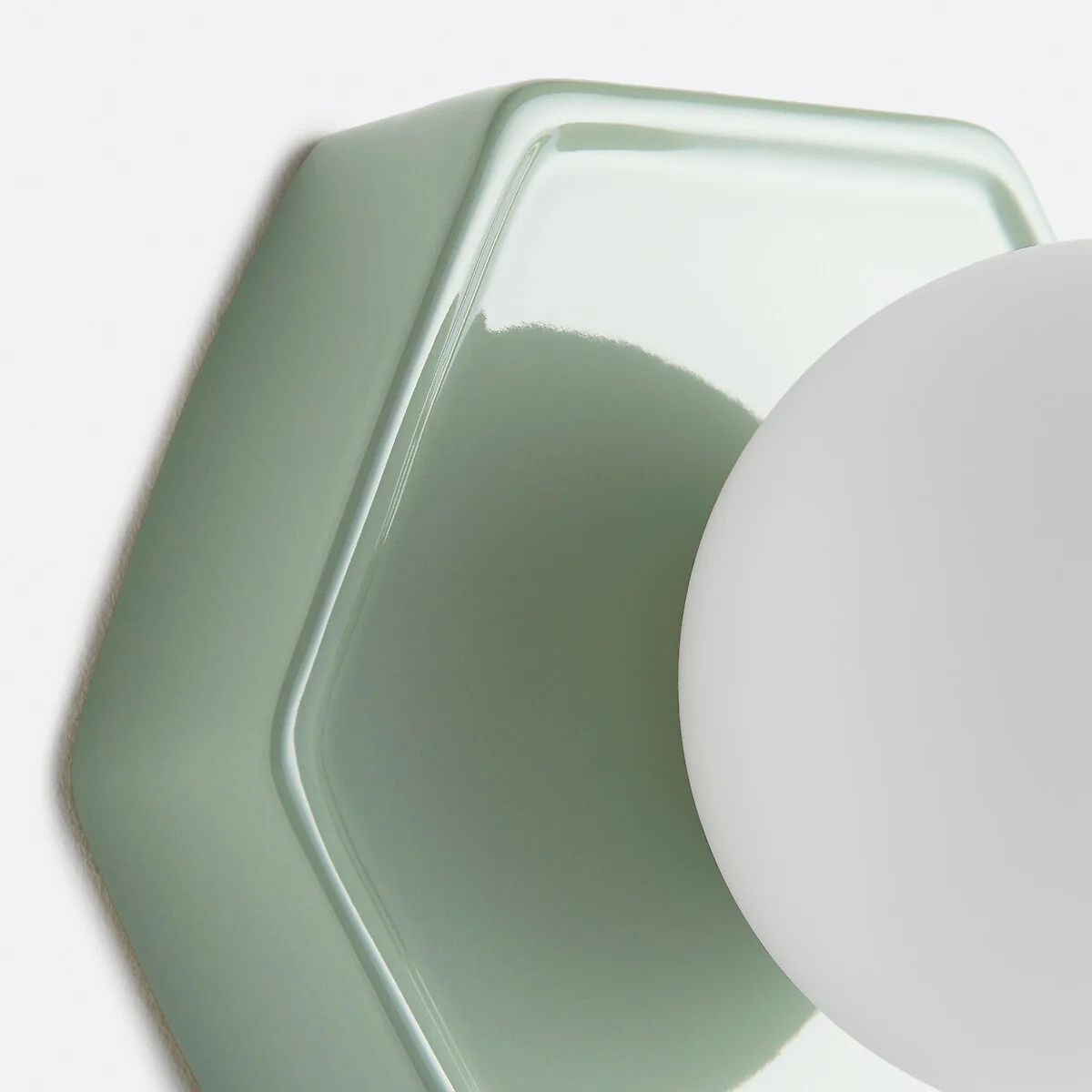 Holi Ceramic/Opaline Glass Hexagonal Wall Light Or Ceiling Light – image 5