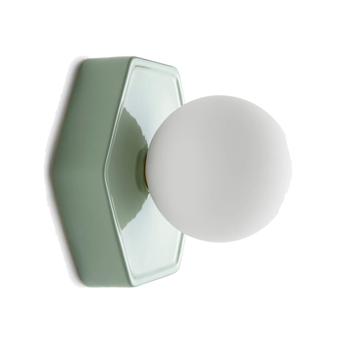 Holi Ceramic/Opaline Glass Hexagonal Wall Light Or Ceiling Light – image 1