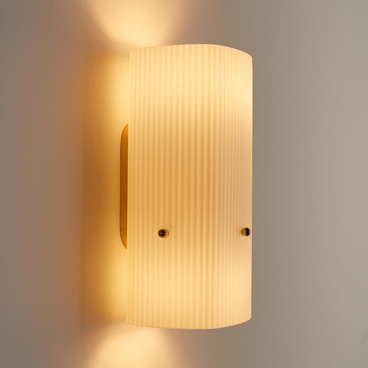 Danny Brass and Streaked Glass Wall Light – image 2