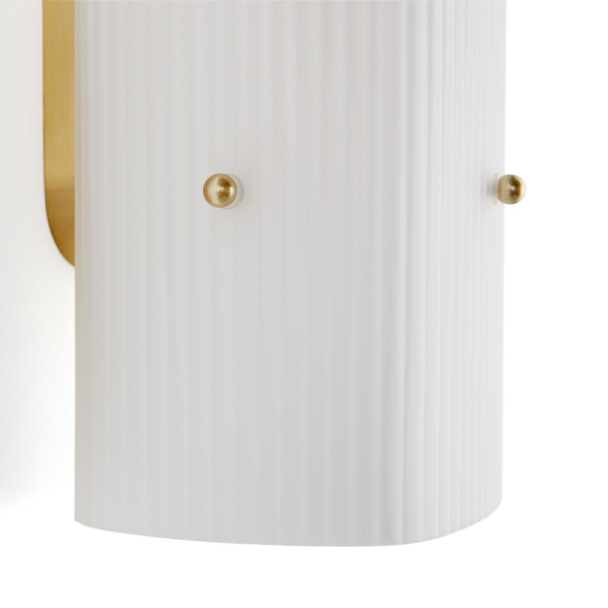 Danny Brass and Streaked Glass Wall Light – image 3