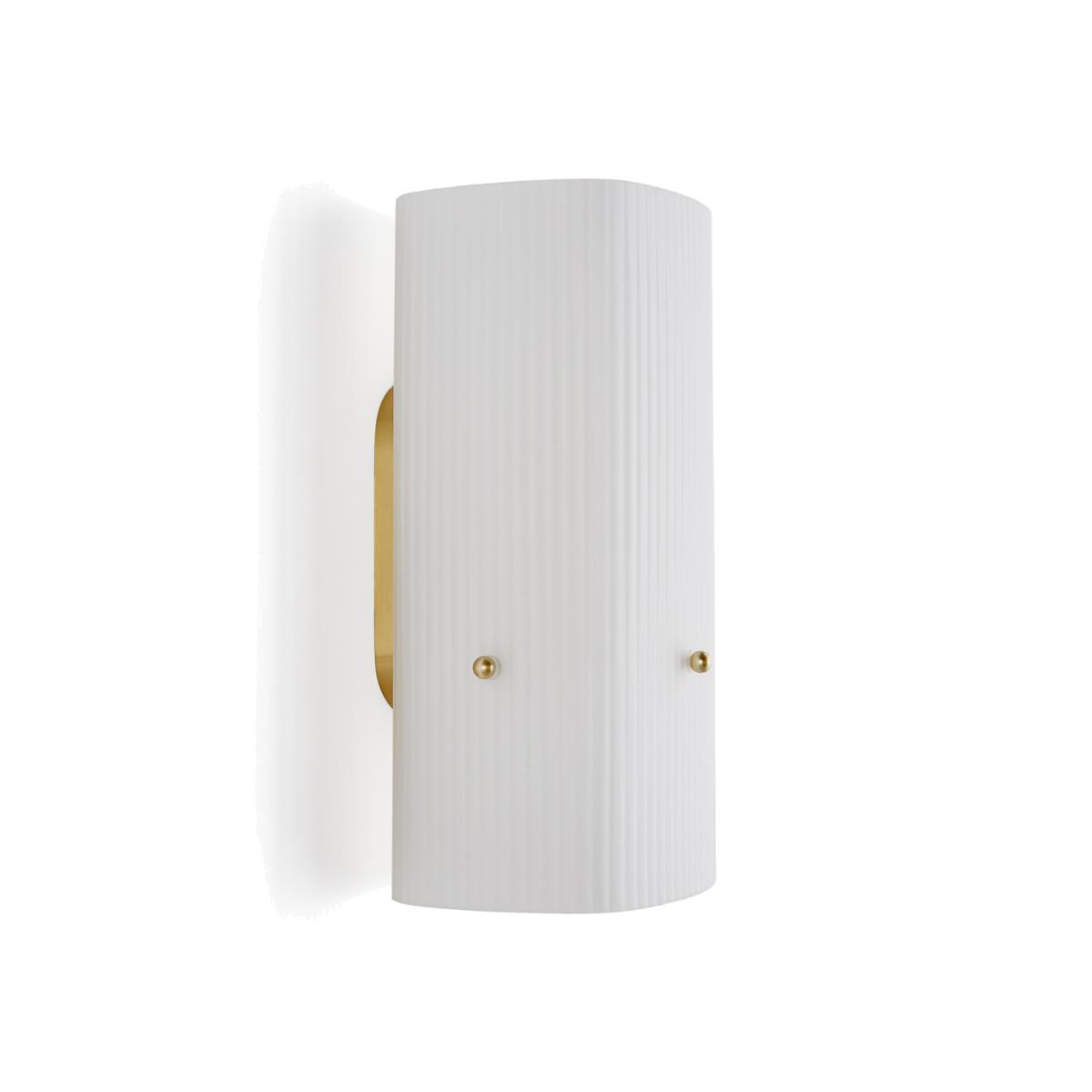 Danny Brass and Streaked Glass Wall Light – image 1