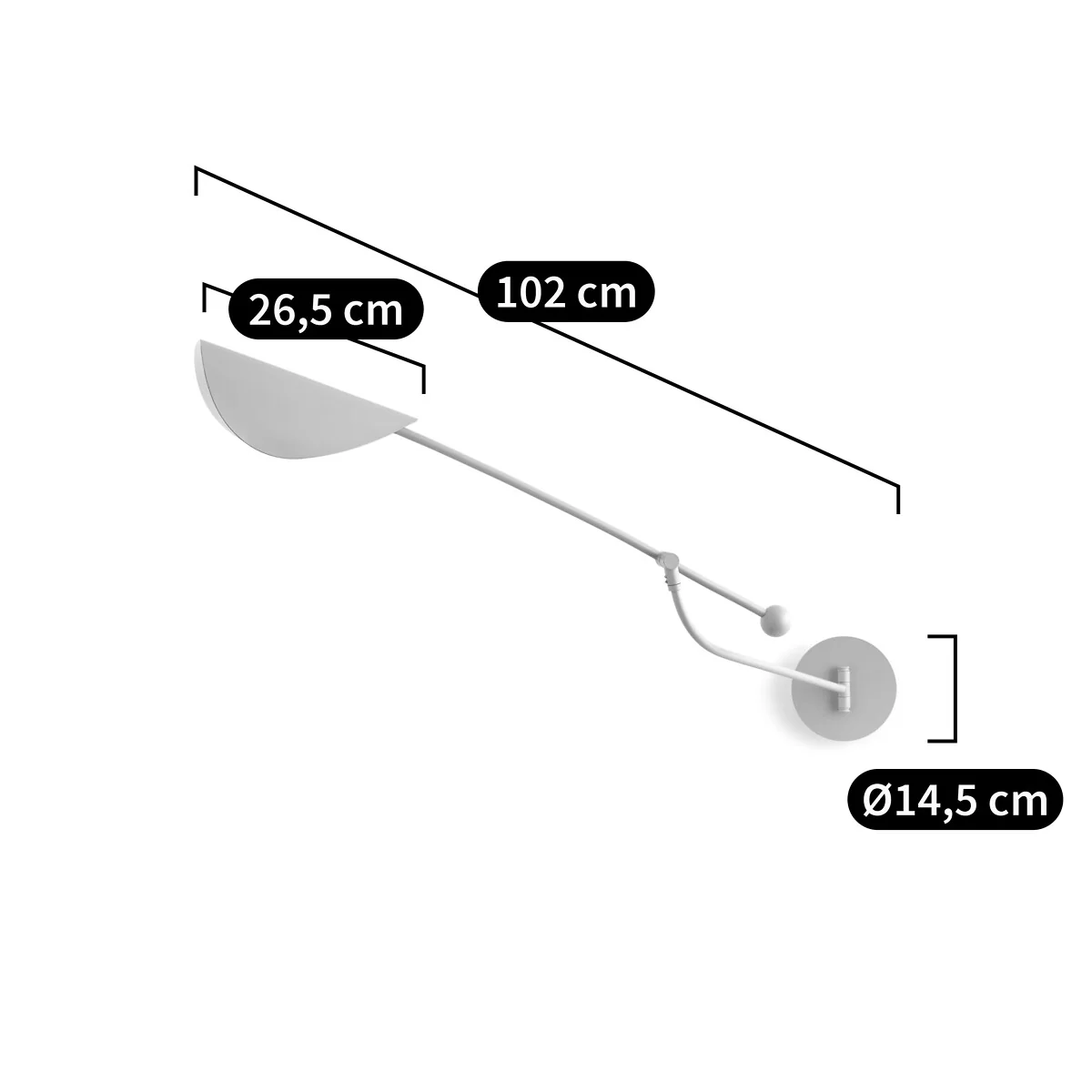 Funambule 1-Arm Articulated Metal Wall Lamp – image 7