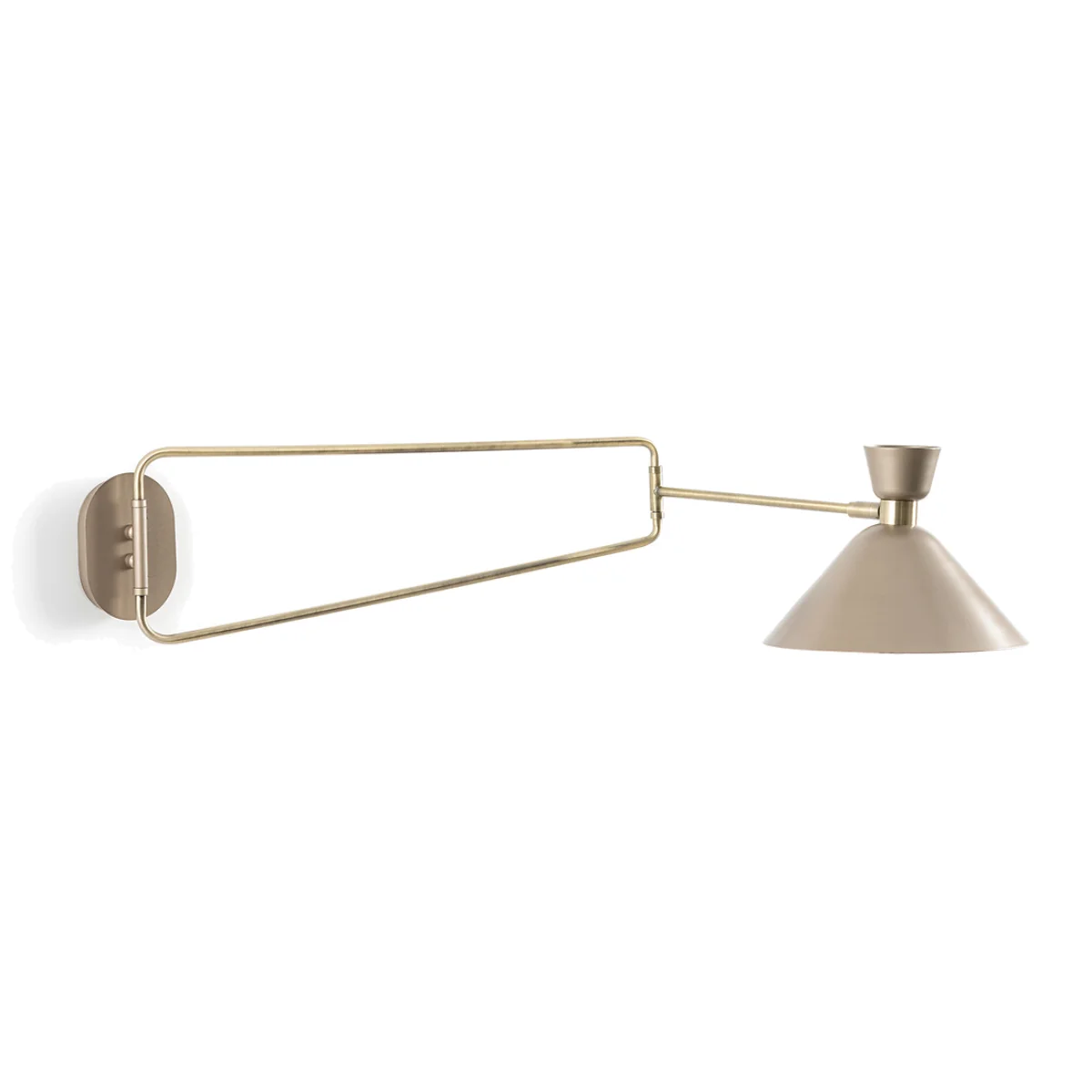 Zoticus Articulated Wall Light in Aged Brass – image 1