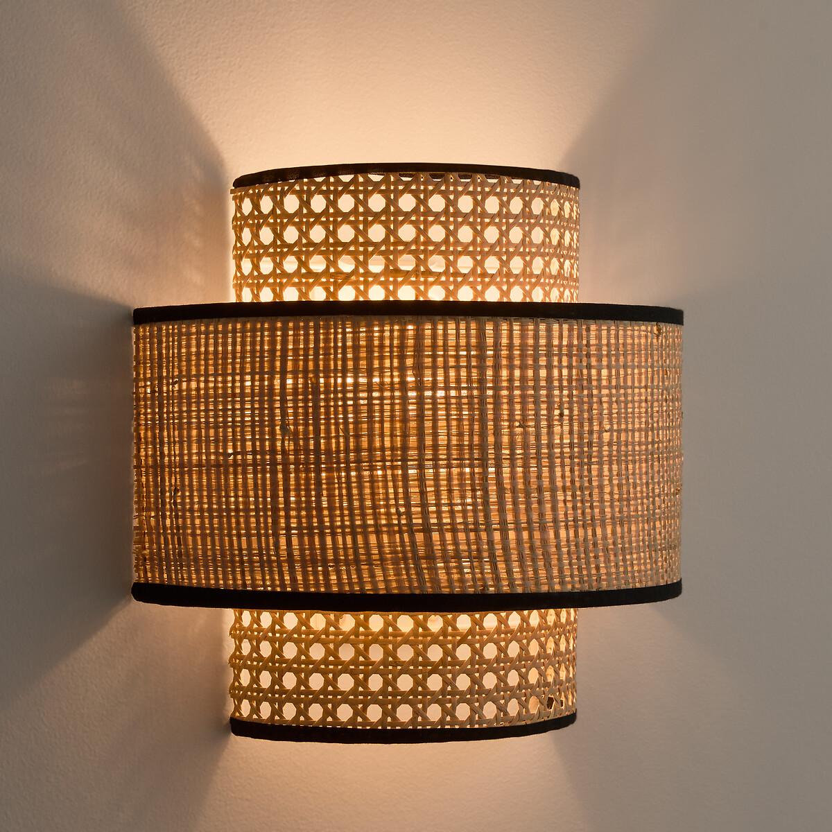 Dolkie Raffia and Rattan Double Wall Light – image 2
