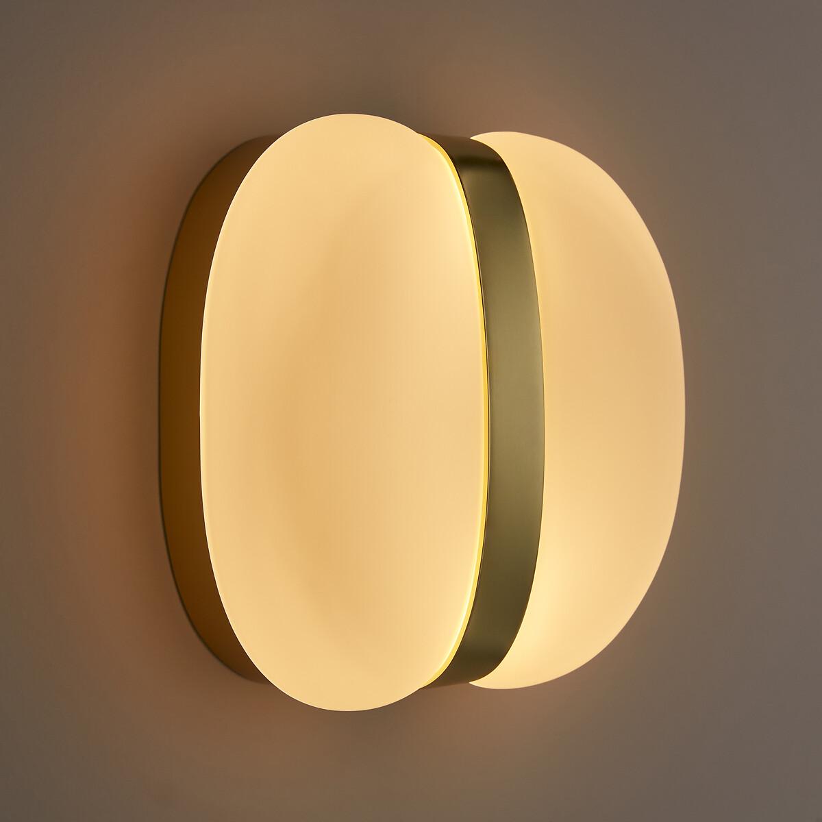 Sitira Brass & Opaline Glass Wall Light – image 2