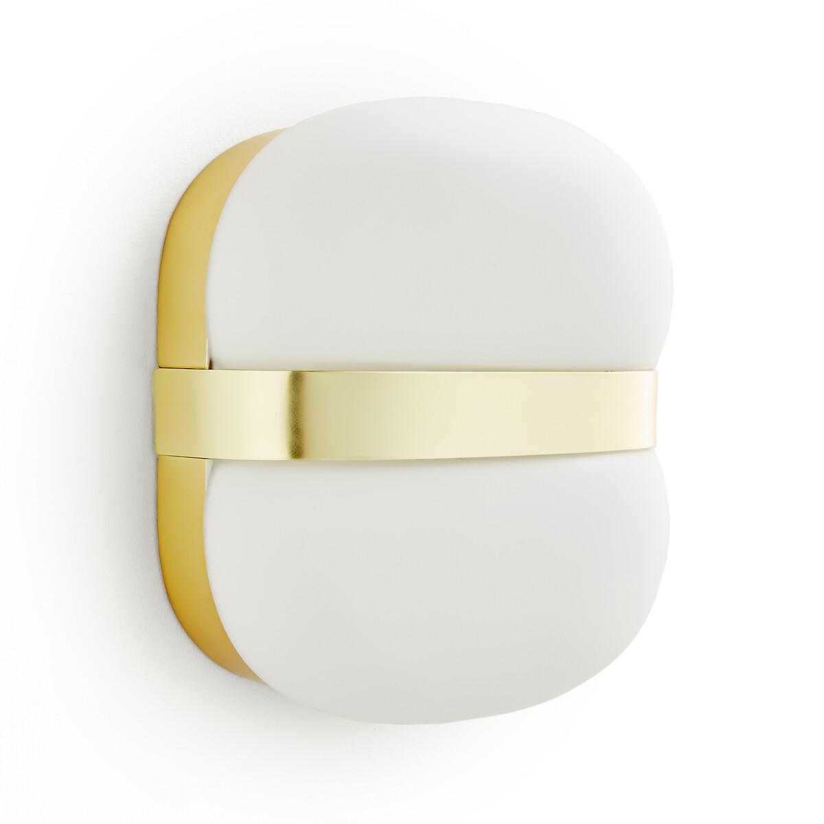 Sitira Brass & Opaline Glass Wall Light – image 3