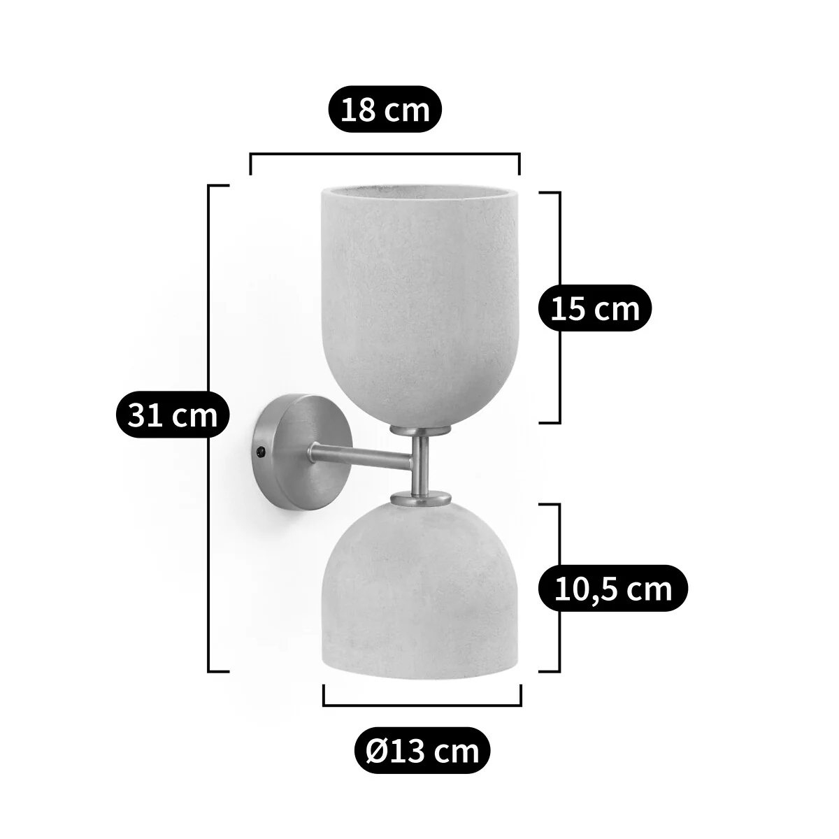 Bolodia Paper Mâché and Brass Effect Wall Light – image 7