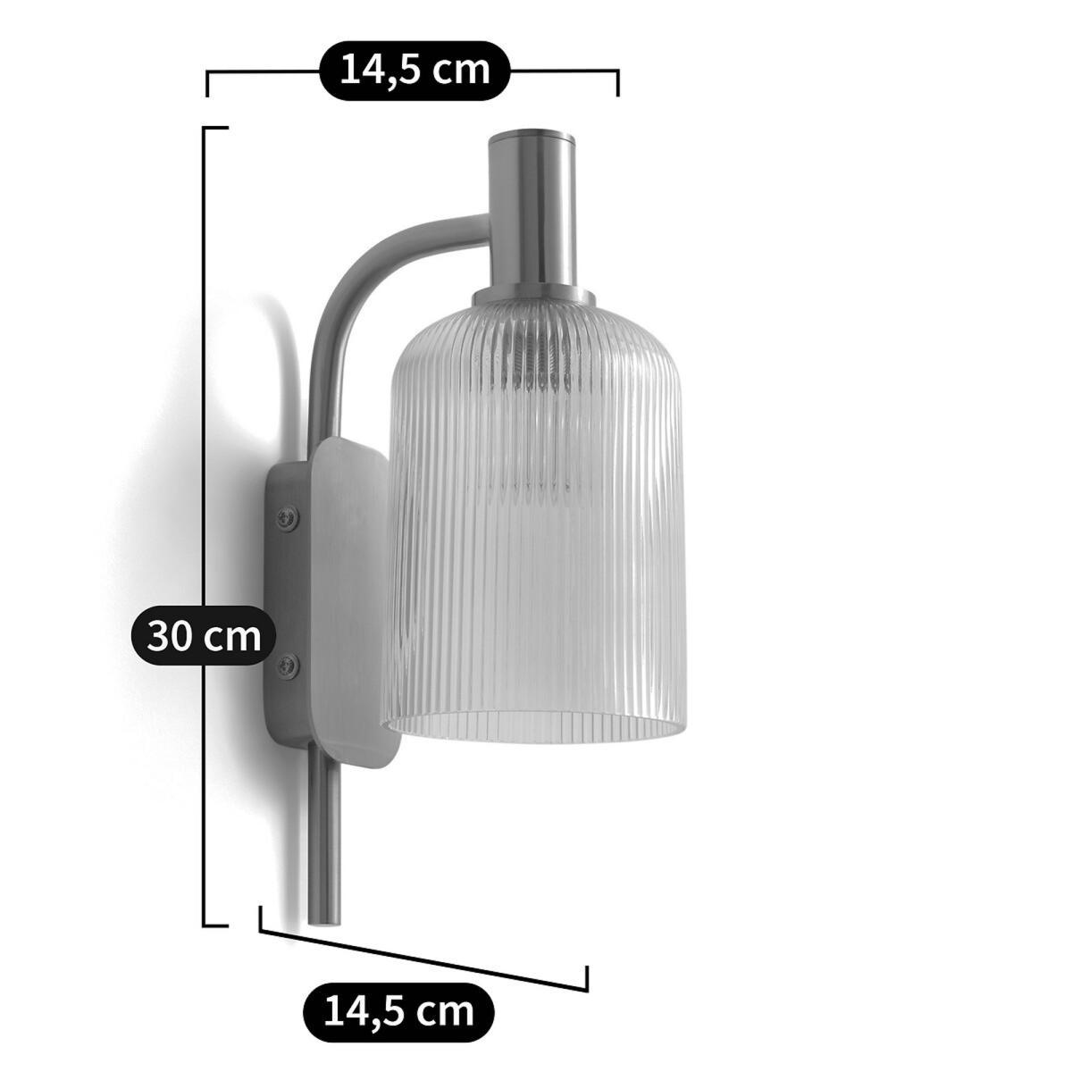 Bogota Brass and Striated Glass Wall Lamp – image 4