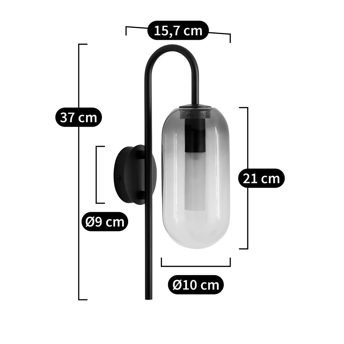 Linterna Amber Glass Wall Light – image 8