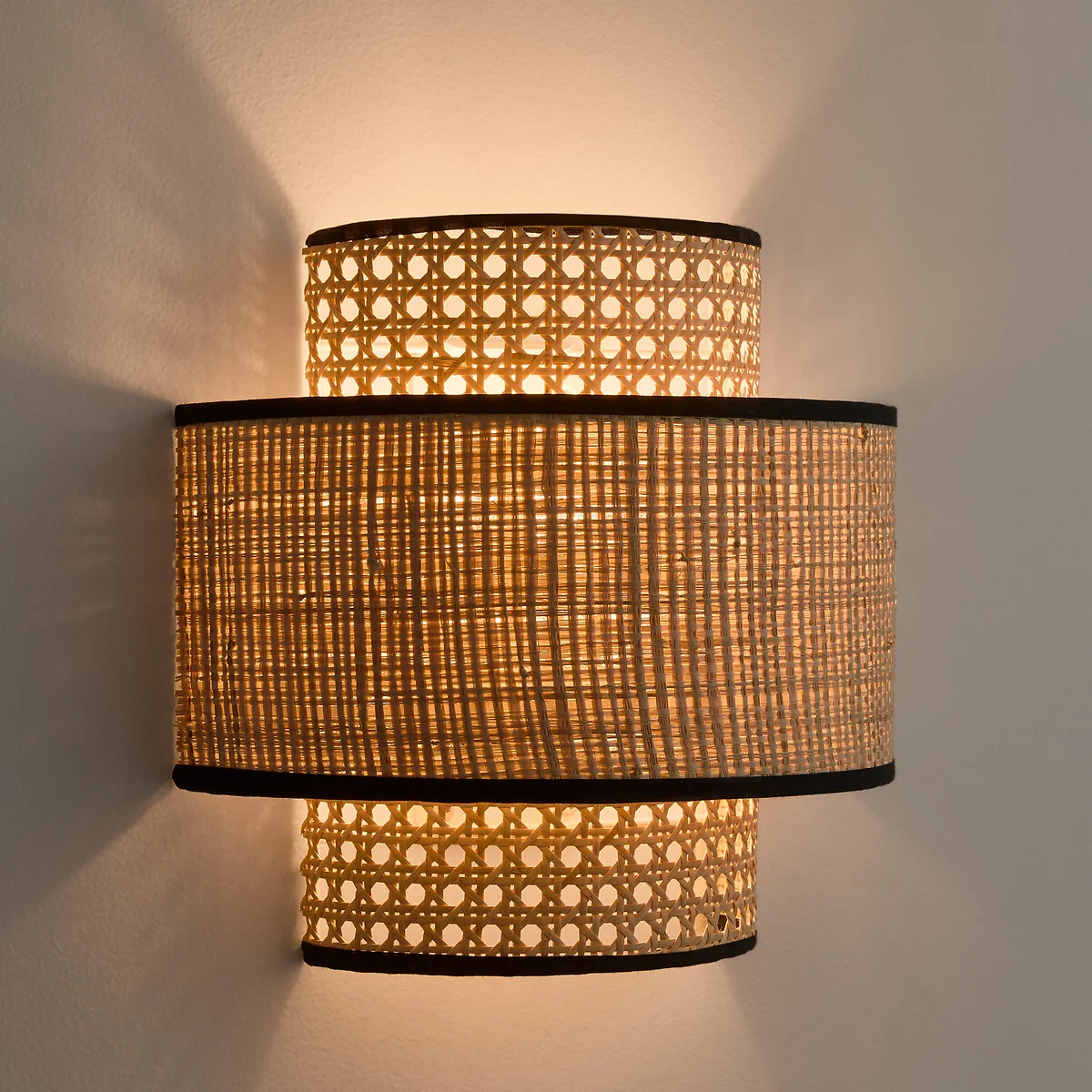 Dolkie Raffia and Rattan Double Wall Light – image 2