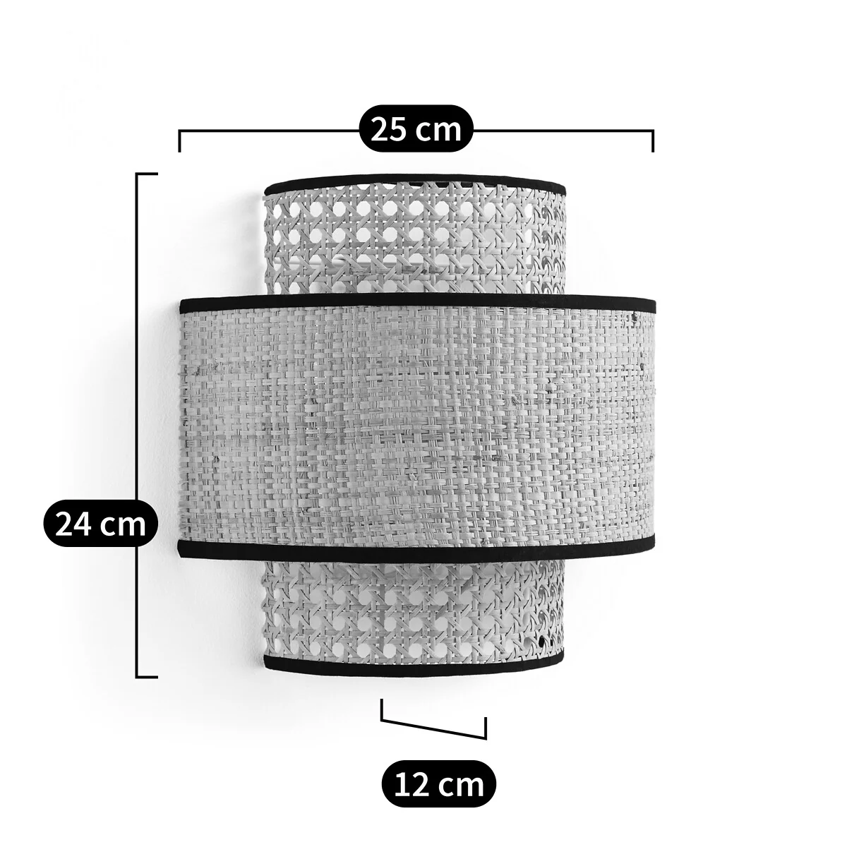 Dolkie Raffia and Rattan Double Wall Light – image 4