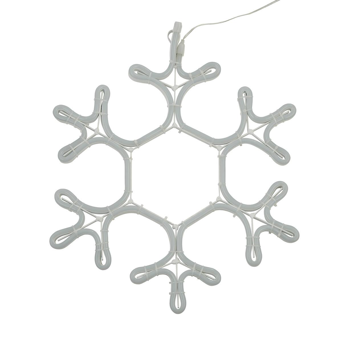 41cm White Neon Snowflake LED Wall Light – image 2
