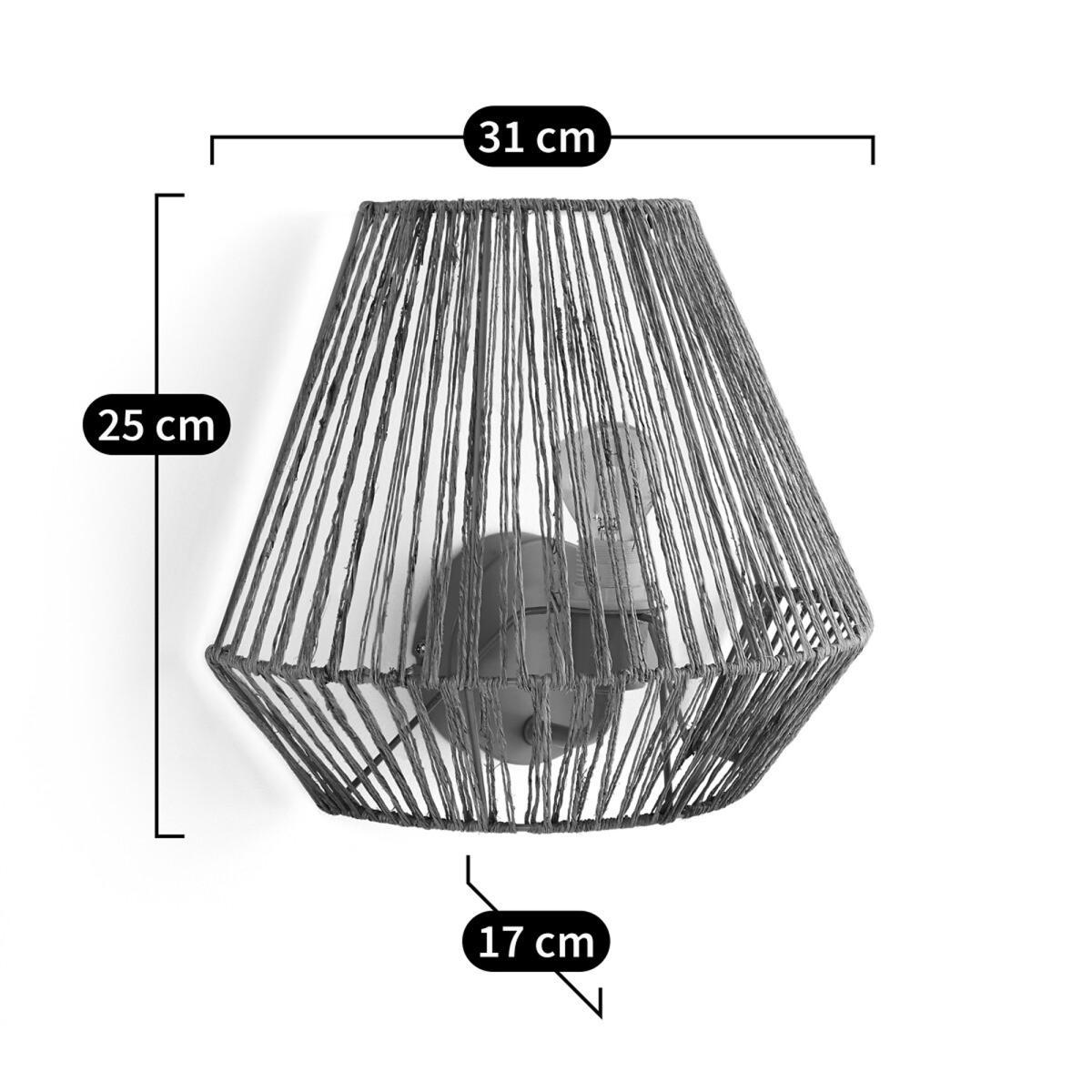 Yaku Hemp Wall Lamp, H25cm – image 5