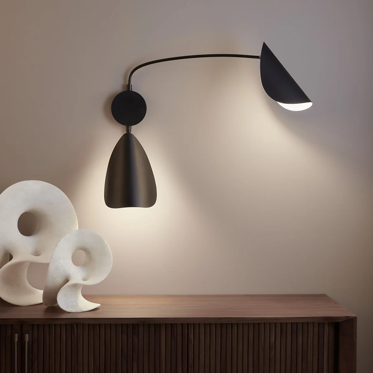 Funambule Contemporary 2-Arm Wall Light in Metal – image 5