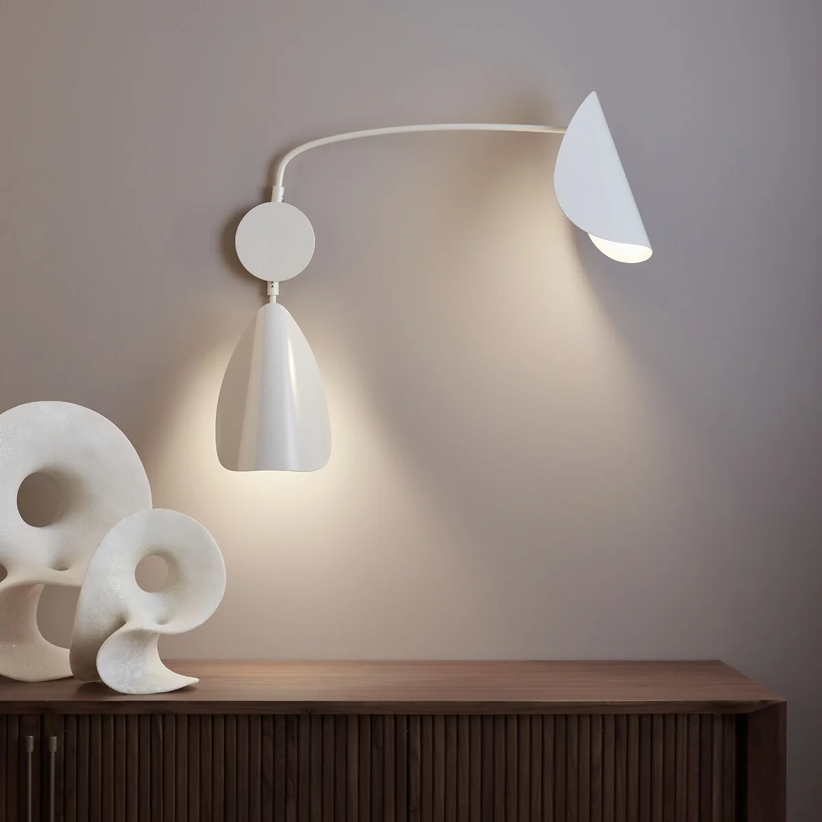 Funambule Contemporary 2-Arm Wall Light in Metal – image 6