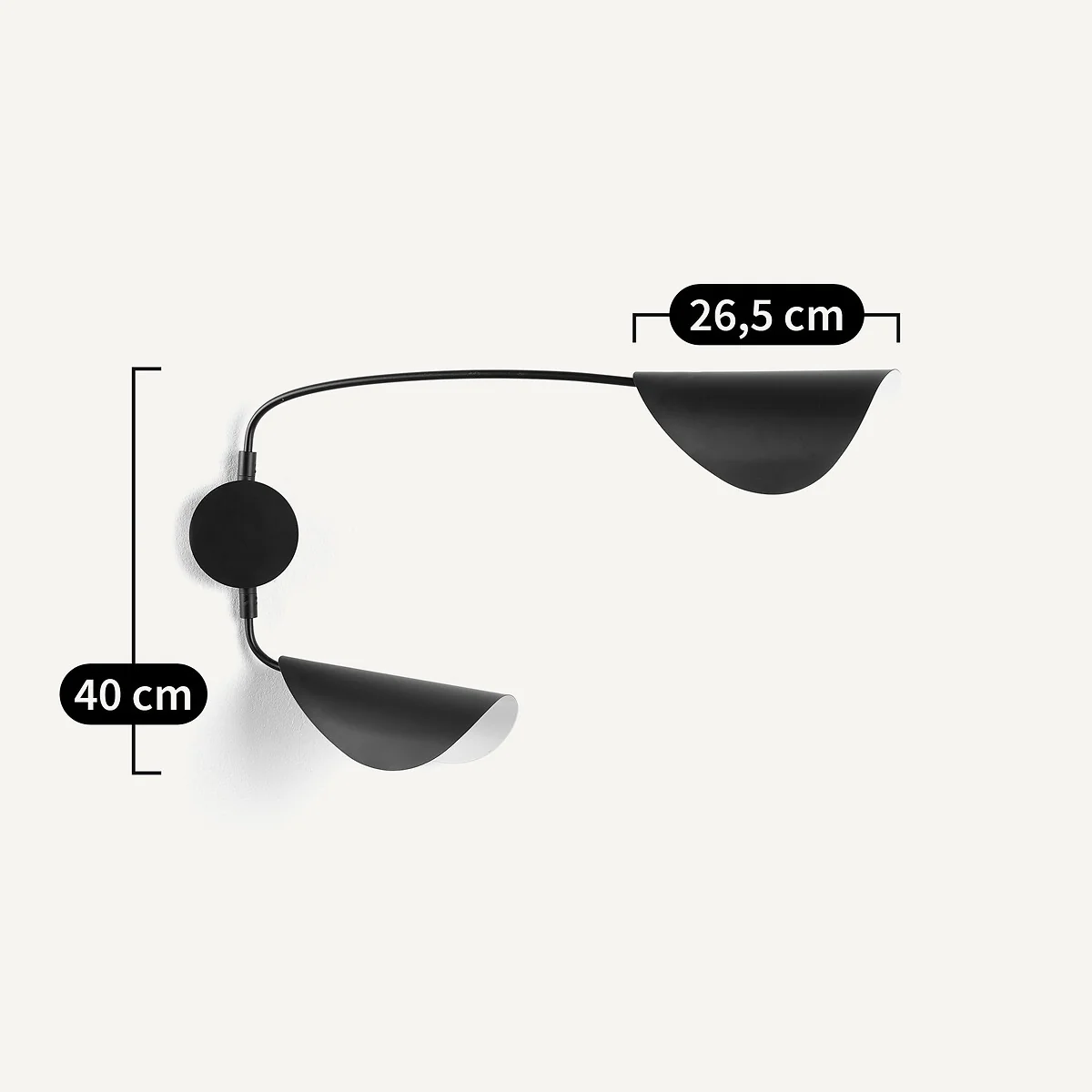 Funambule Contemporary 2-Arm Wall Light in Metal – image 10