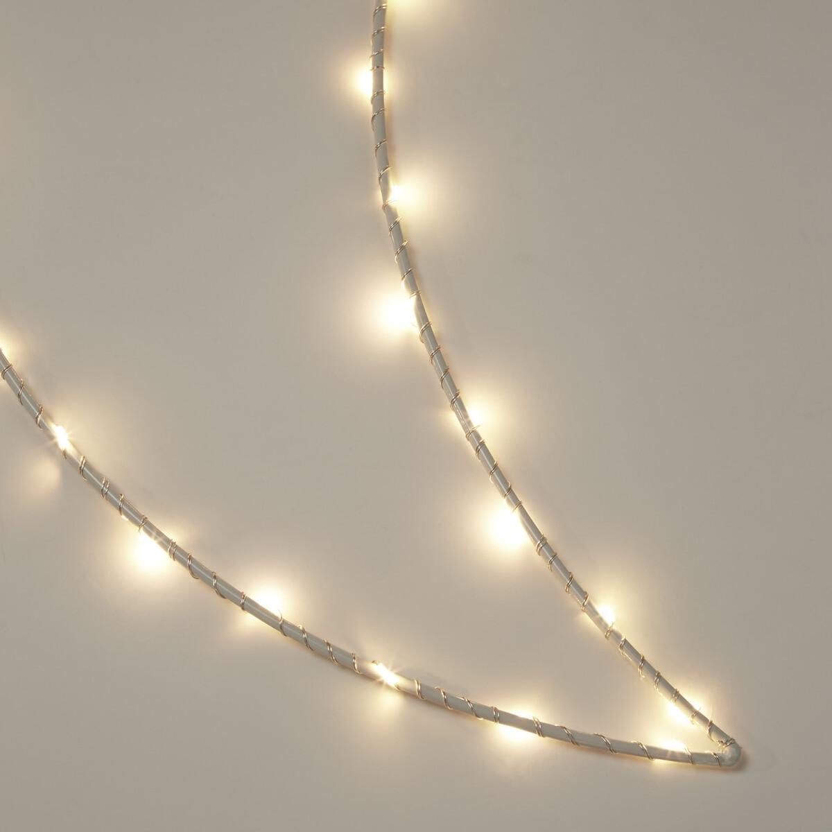 52cm White Wireframe Moon LED Wall Light – image 2