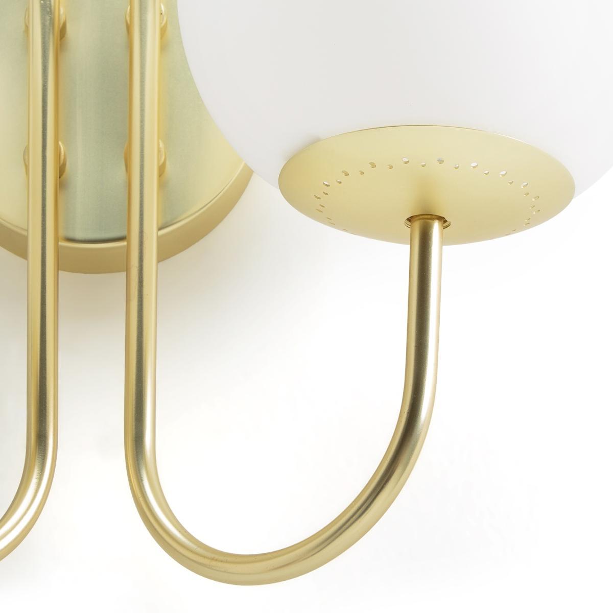 Moricio Retro Wall Light in Opaque Glass & Metal – image 3