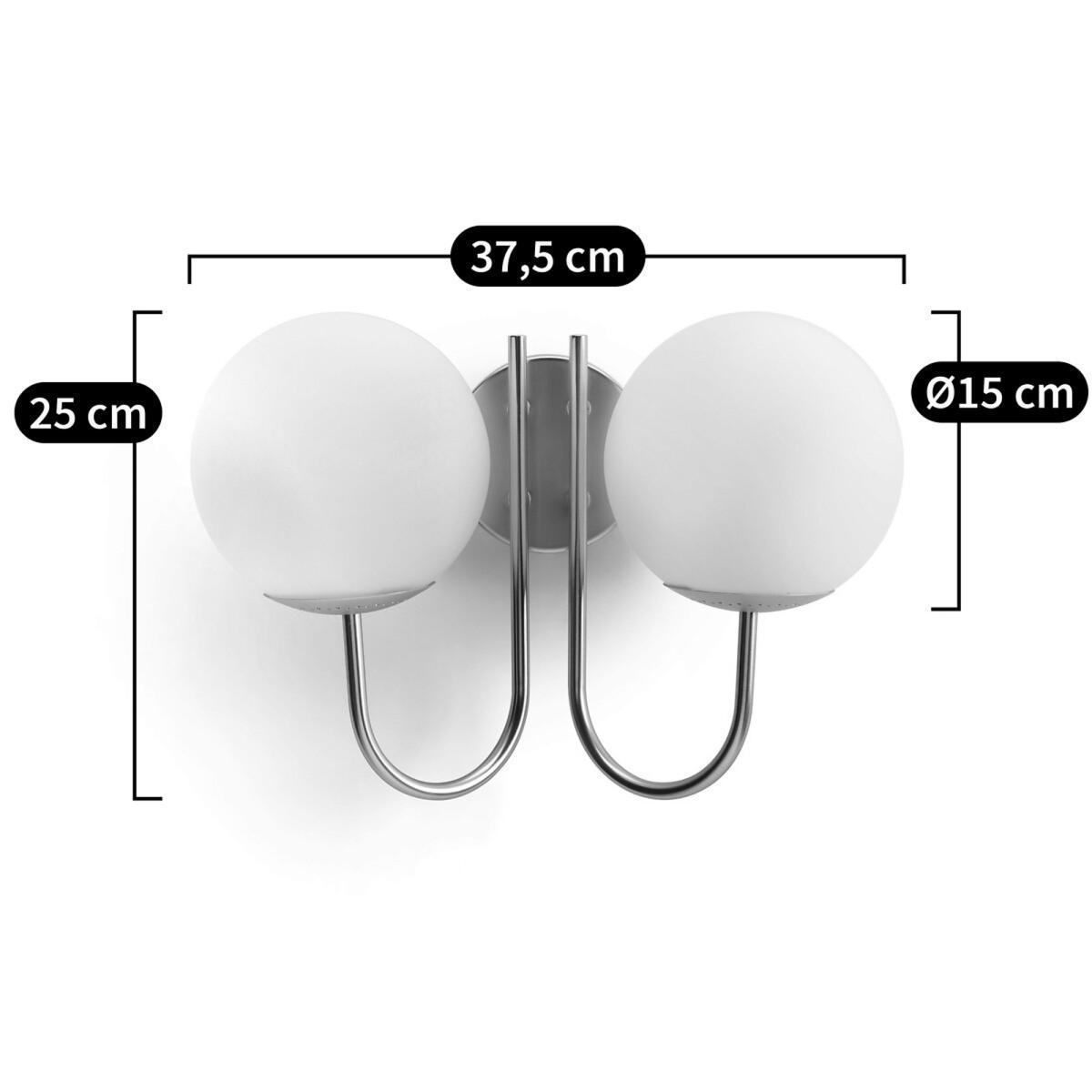 Moricio Retro Wall Light in Opaque Glass & Metal – image 5