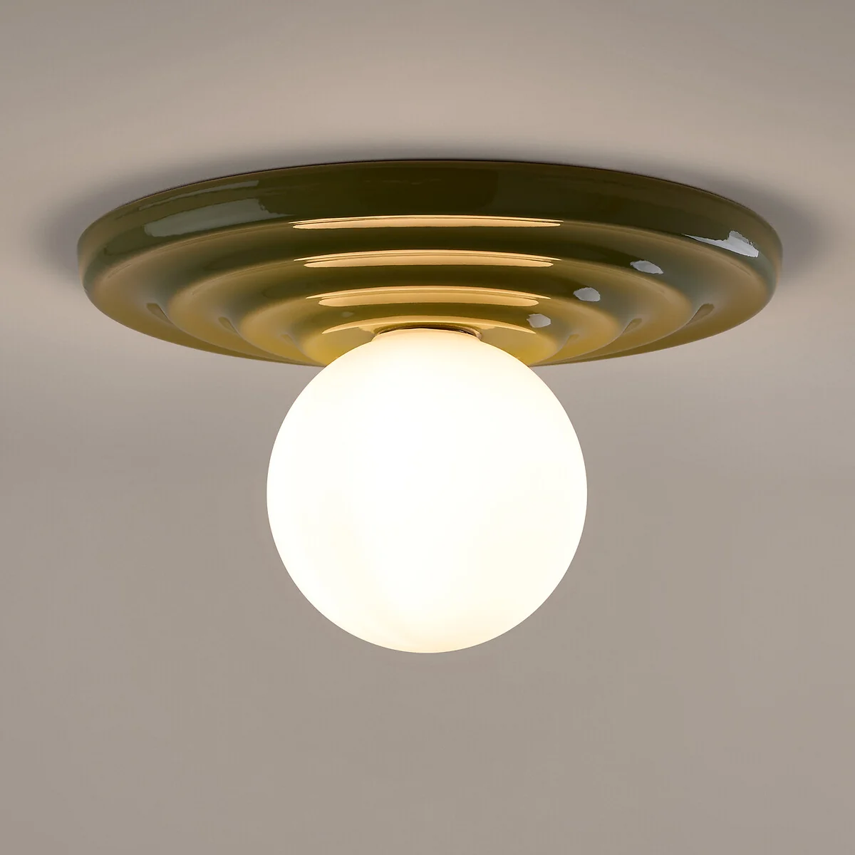 Holi Ceramic and Opal Glass Ceiling Light Or Wall Light, Diameter 33.2cm – image 2