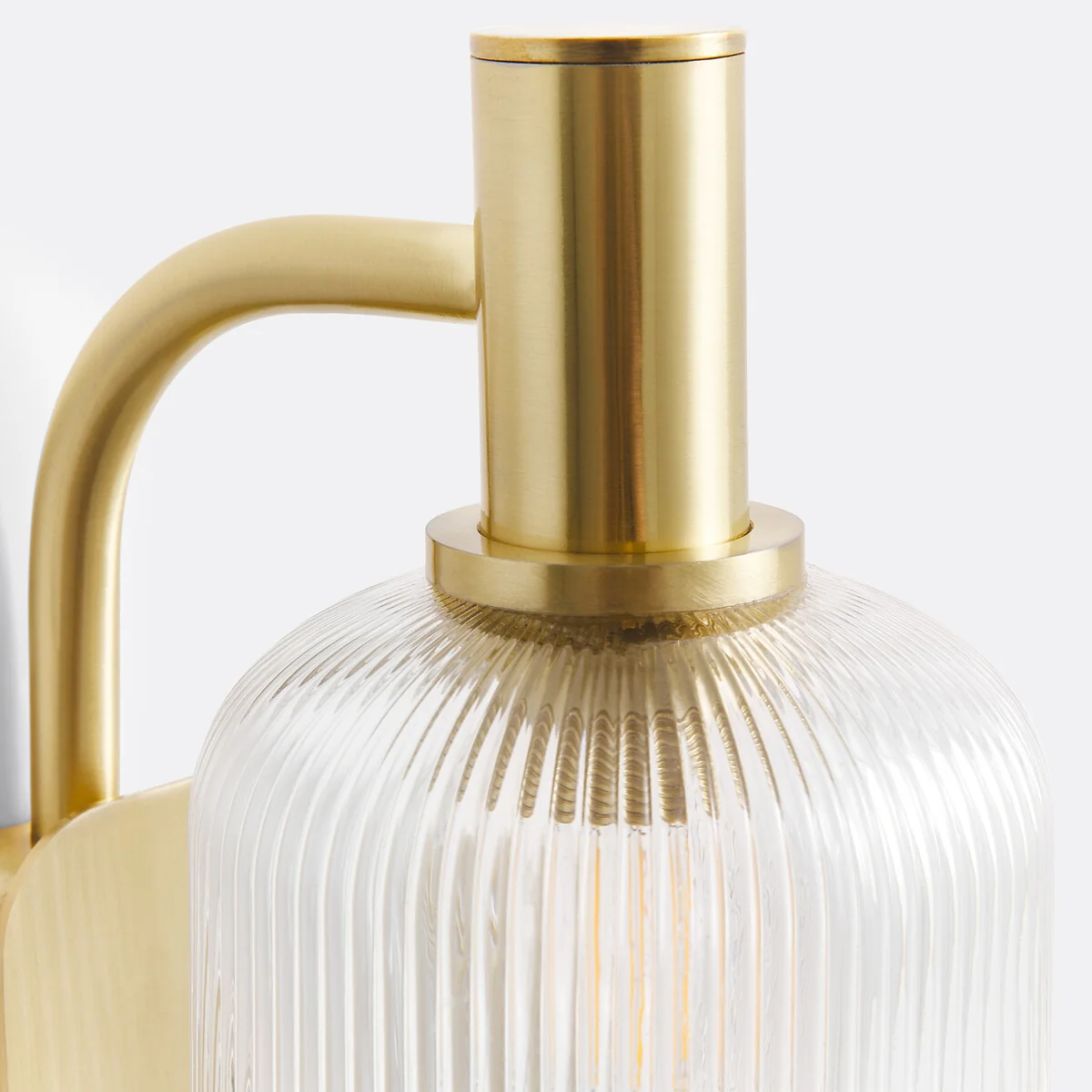 Bogota Brass and Striated Glass Wall Lamp – image 4