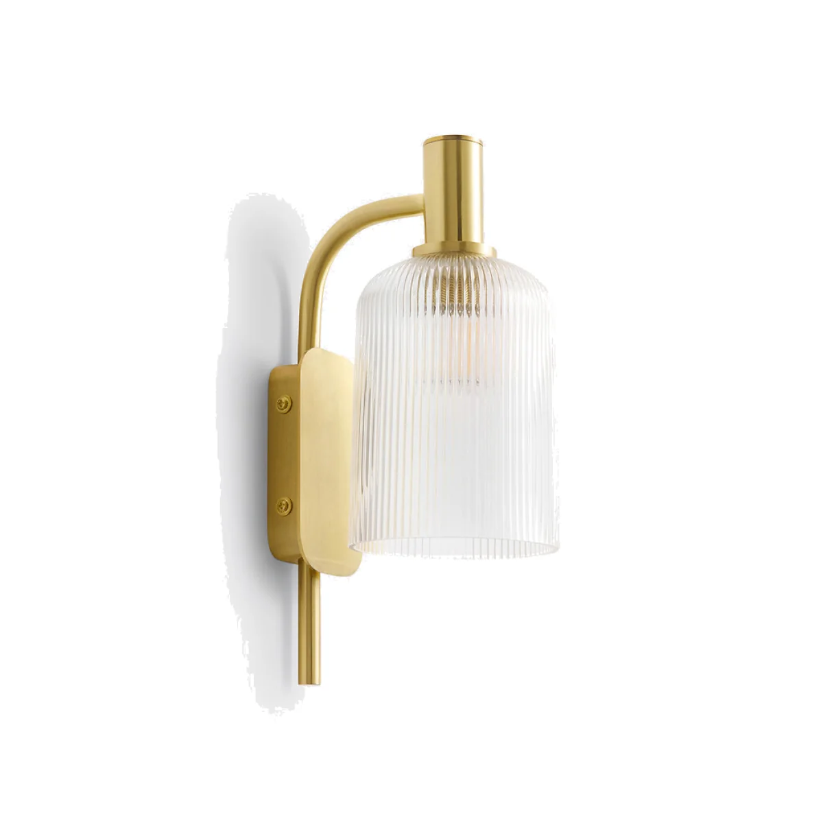 Bogota Brass and Striated Glass Wall Lamp – image 1