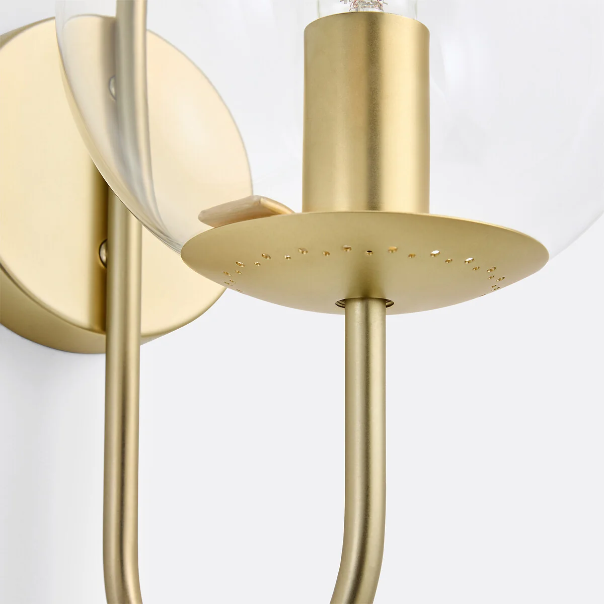 Moricio Brass and Glass Wall Lamp – image 4