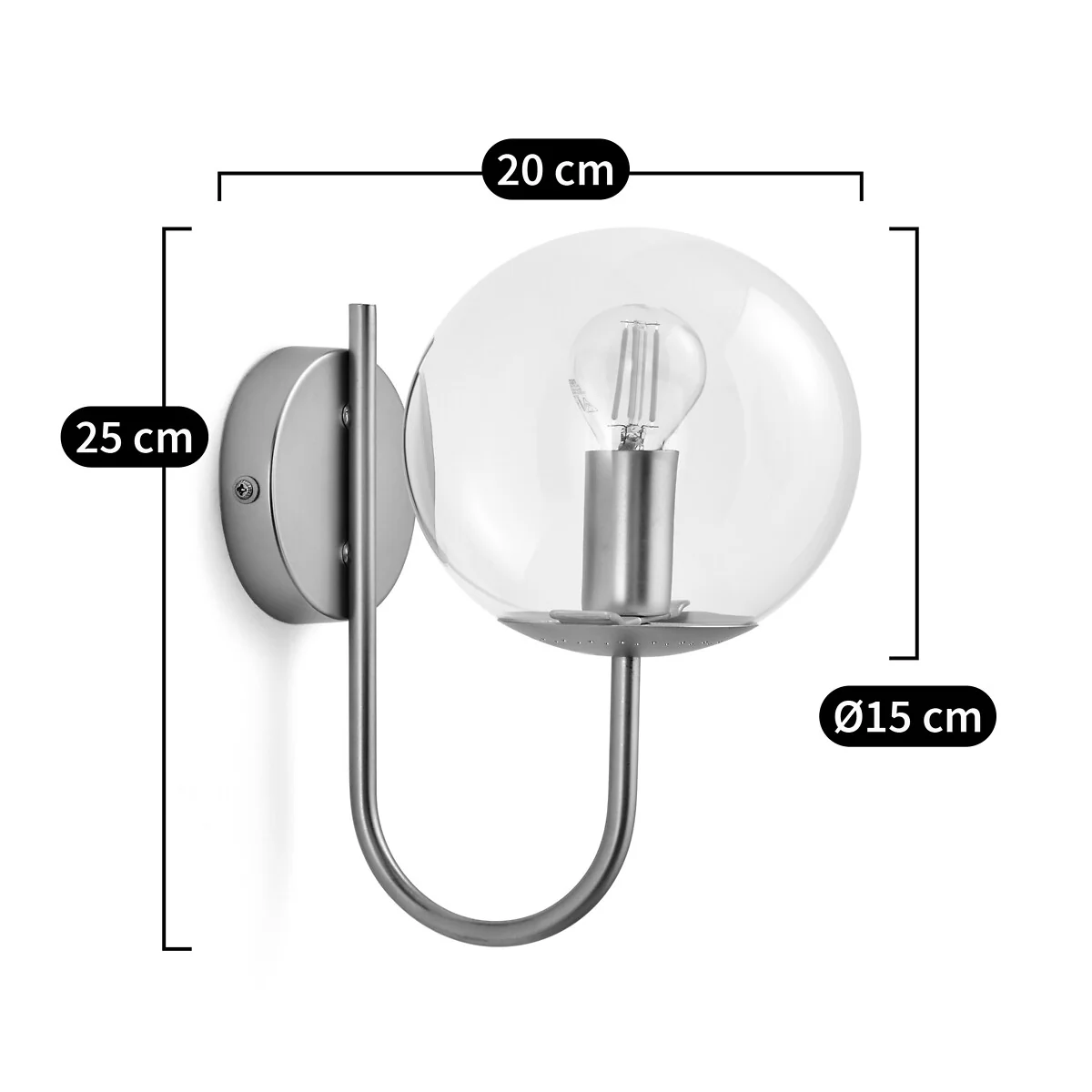 Moricio Brass and Glass Wall Lamp – image 5