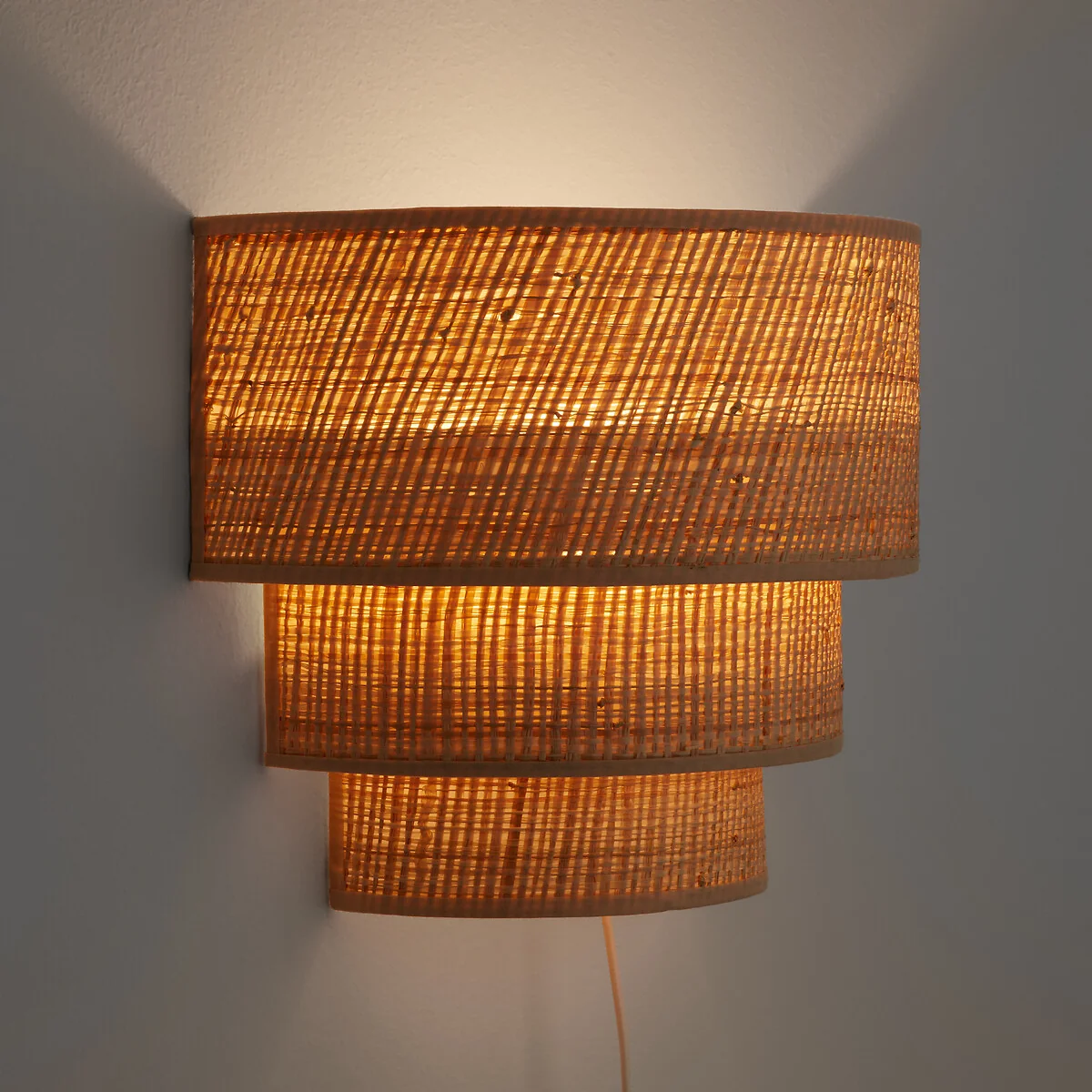 Dolkie Raffia Triple Level Wall Light – image 3