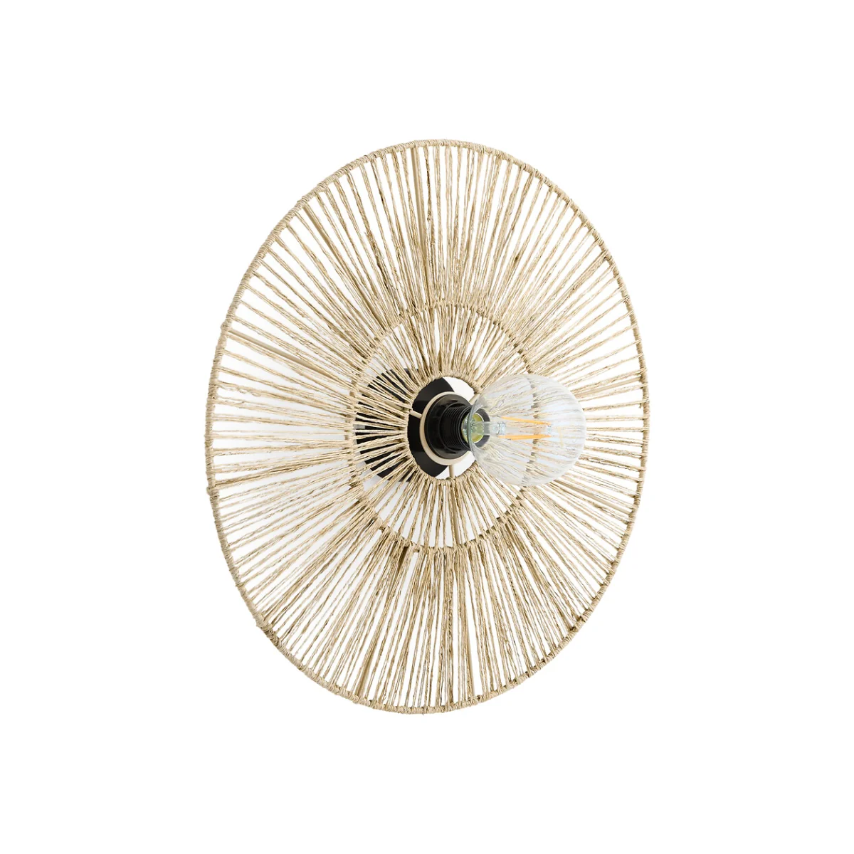 Yaku 50cm Diameter Round Hemp Wall Light – image 1