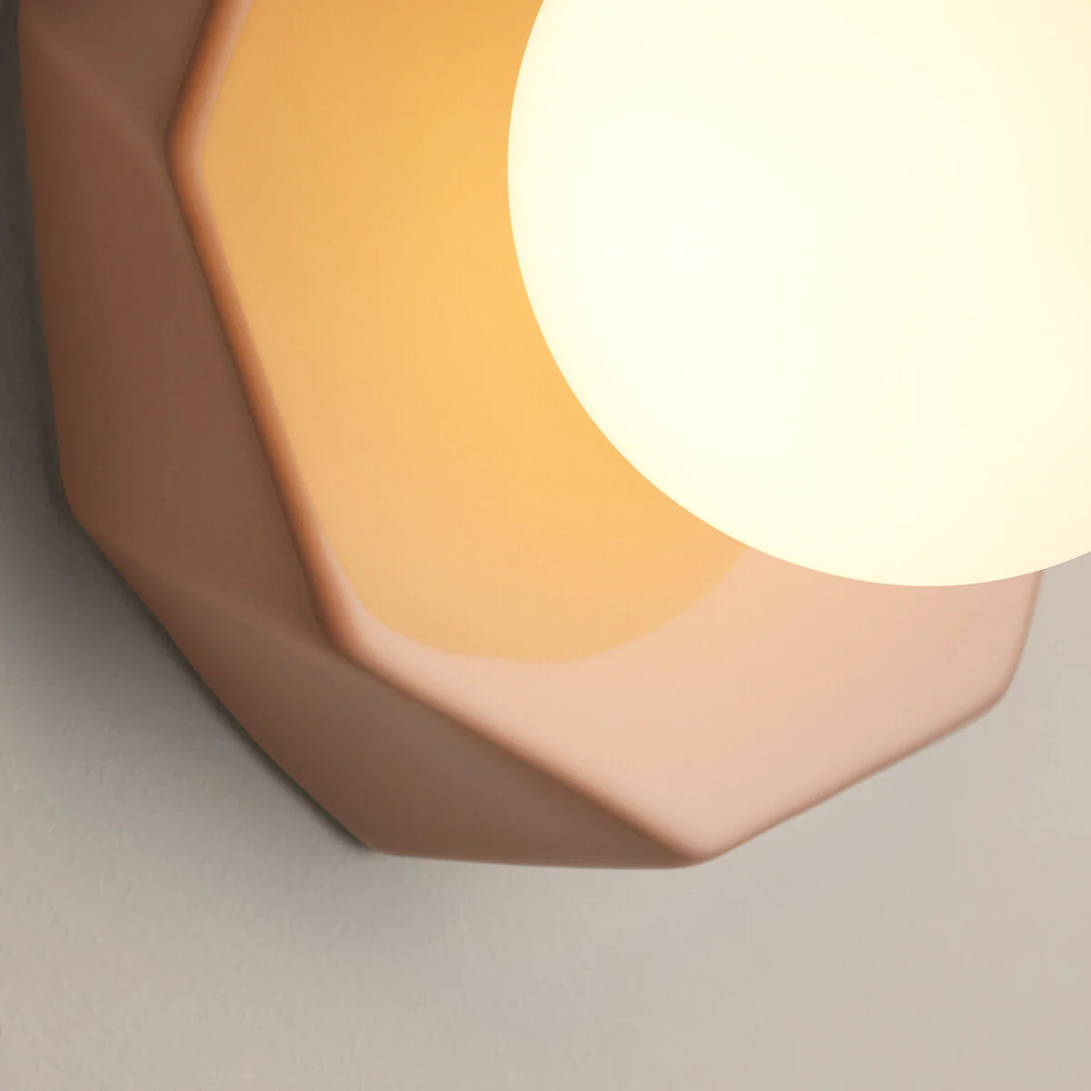 Holi Ceramic/Opaline Glass Faceted Wall Light Or Ceiling Light – image 4