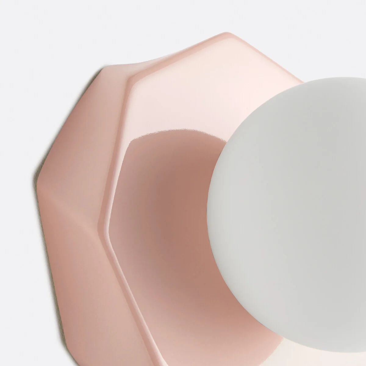 Holi Ceramic/Opaline Glass Faceted Wall Light Or Ceiling Light – image 5