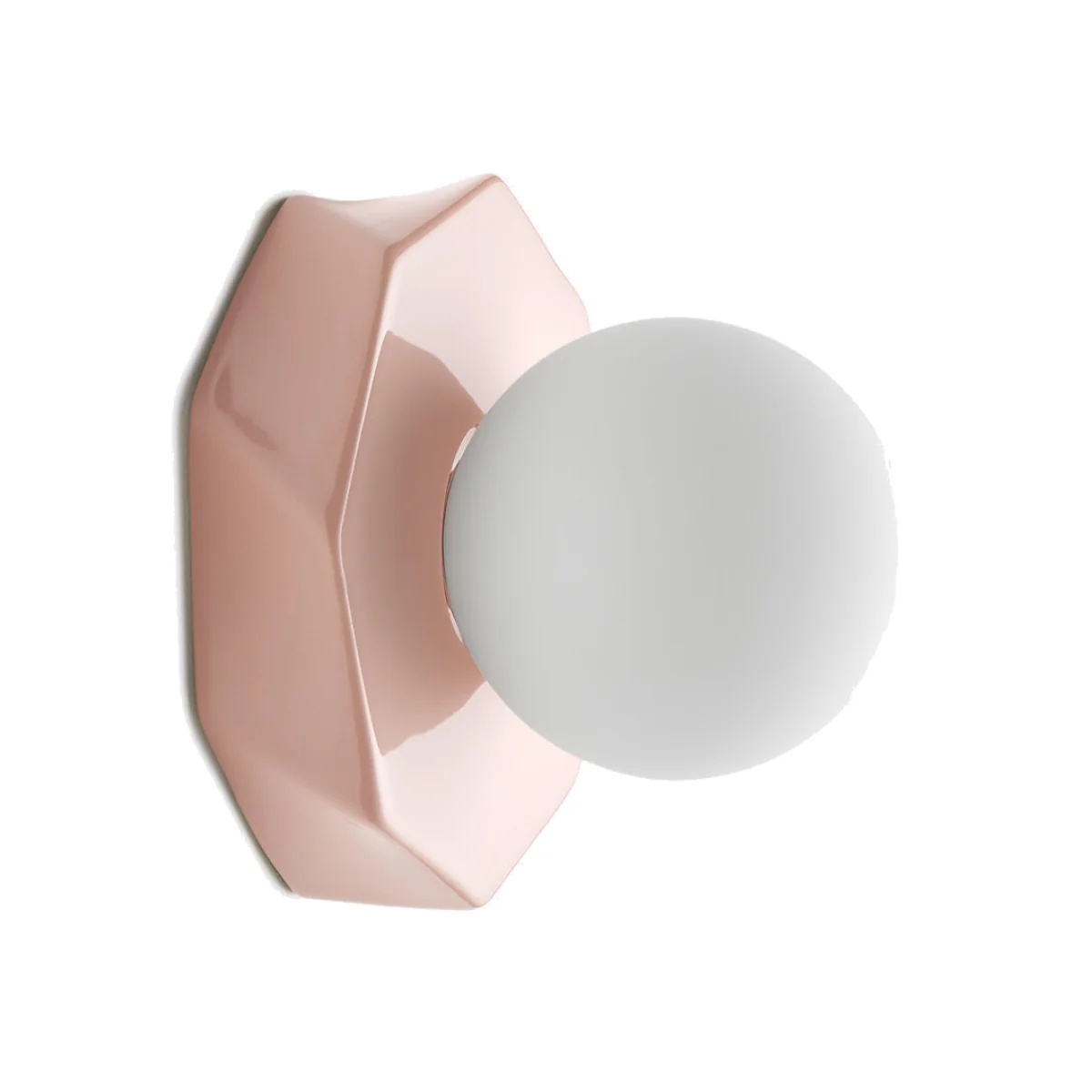 Holi Ceramic/Opaline Glass Faceted Wall Light Or Ceiling Light – image 1
