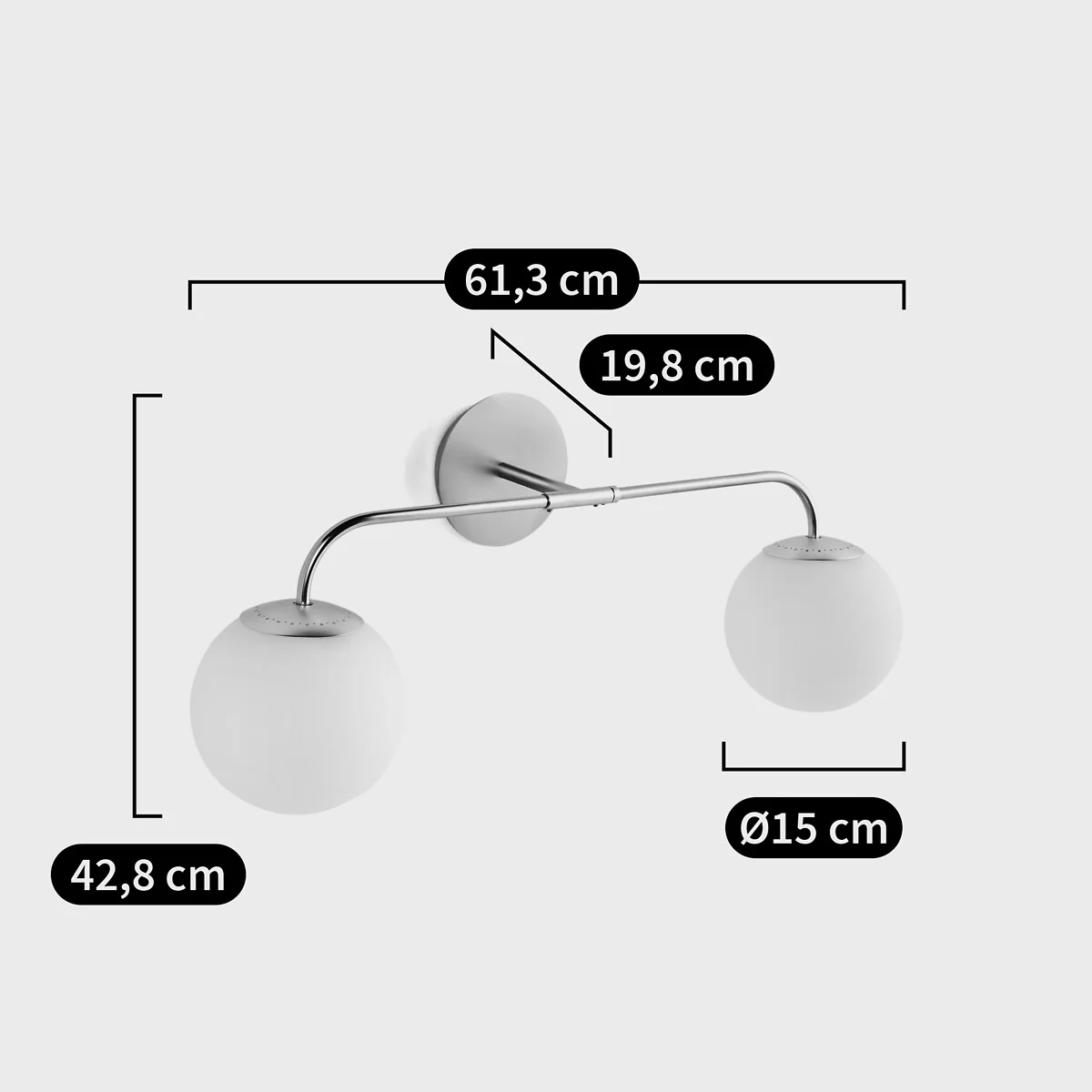 Moricio Brass and Opaline Glass Wall Light – image 6