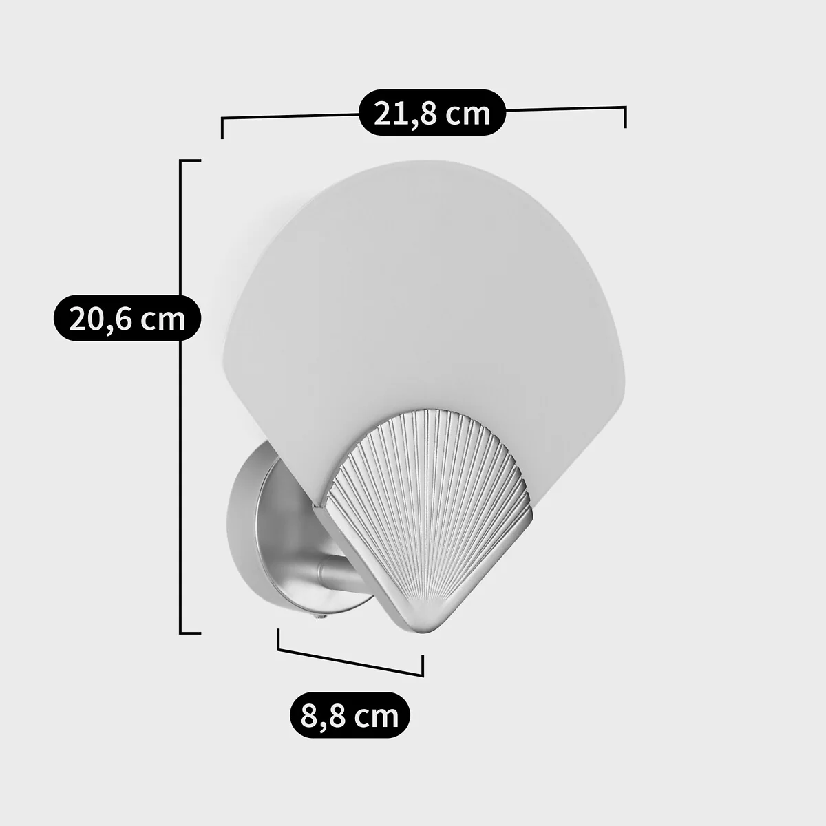 Alcance Fan Brass and Opaline Wall Light – image 8
