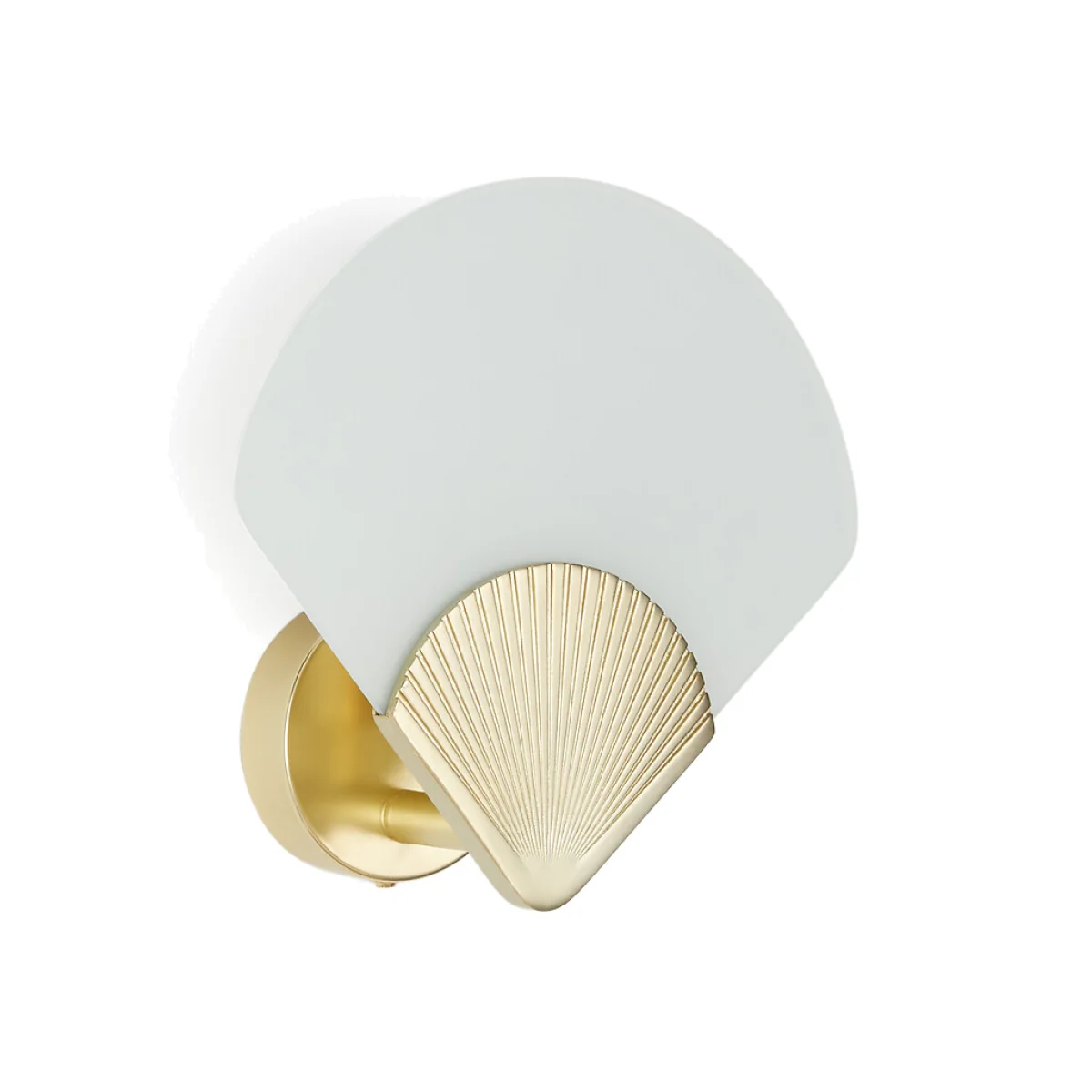 Alcance Fan Brass and Opaline Wall Light – image 1