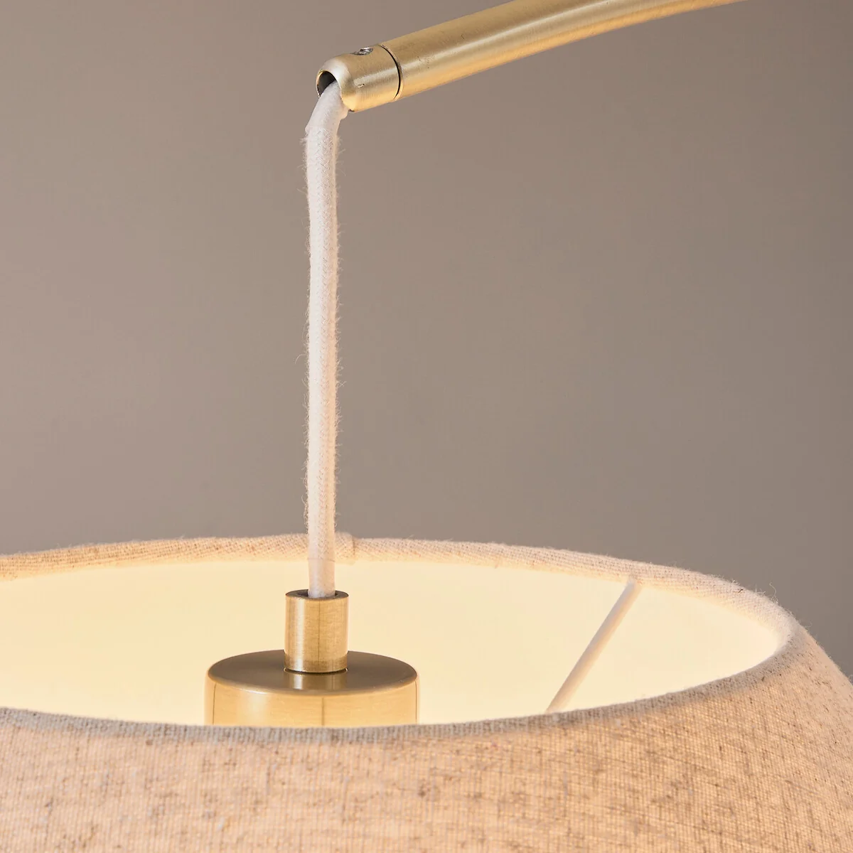 Nestwood Articulated Wall Light in Solid Oak and Linen – image 7