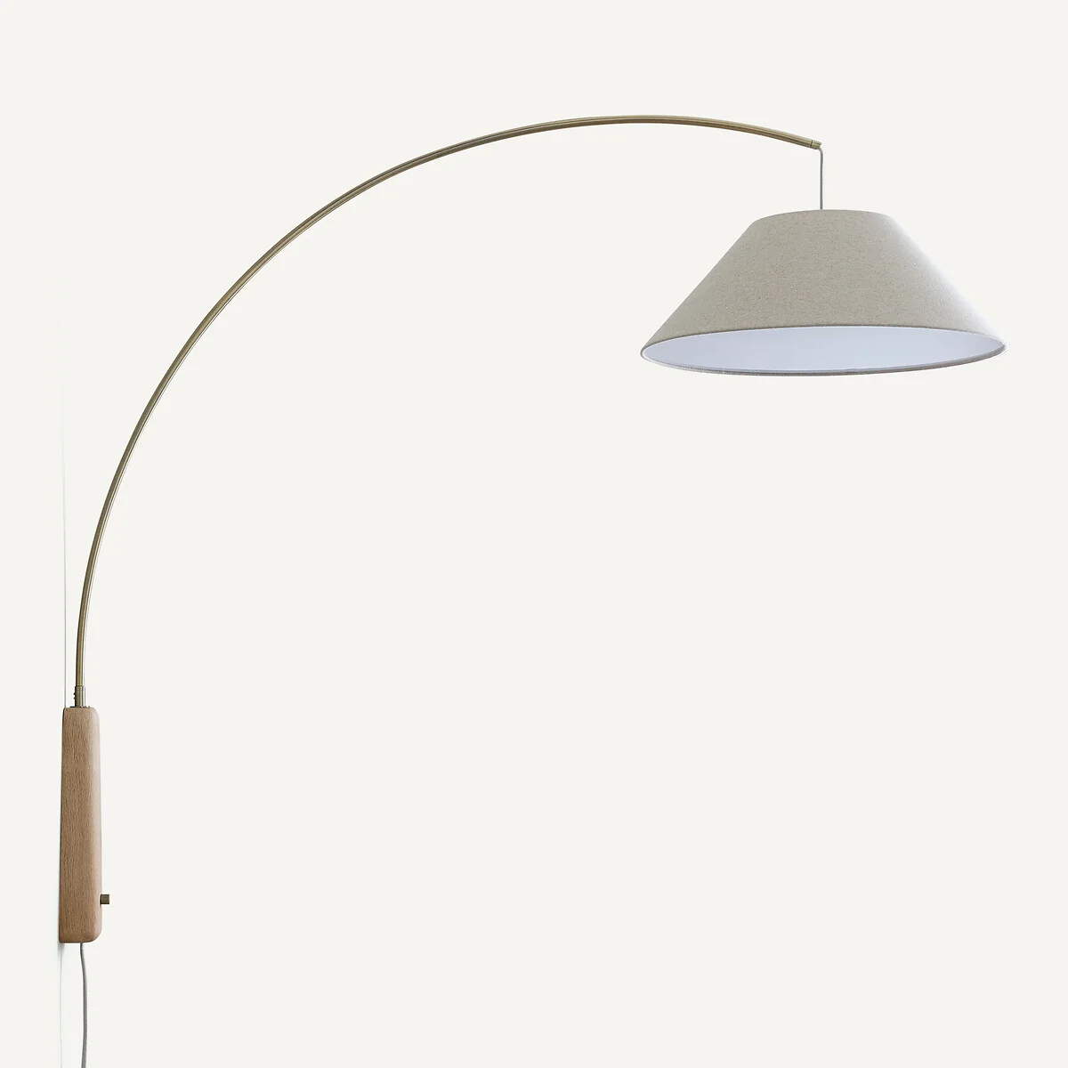 Nestwood Articulated Wall Light in Solid Oak and Linen – image 9