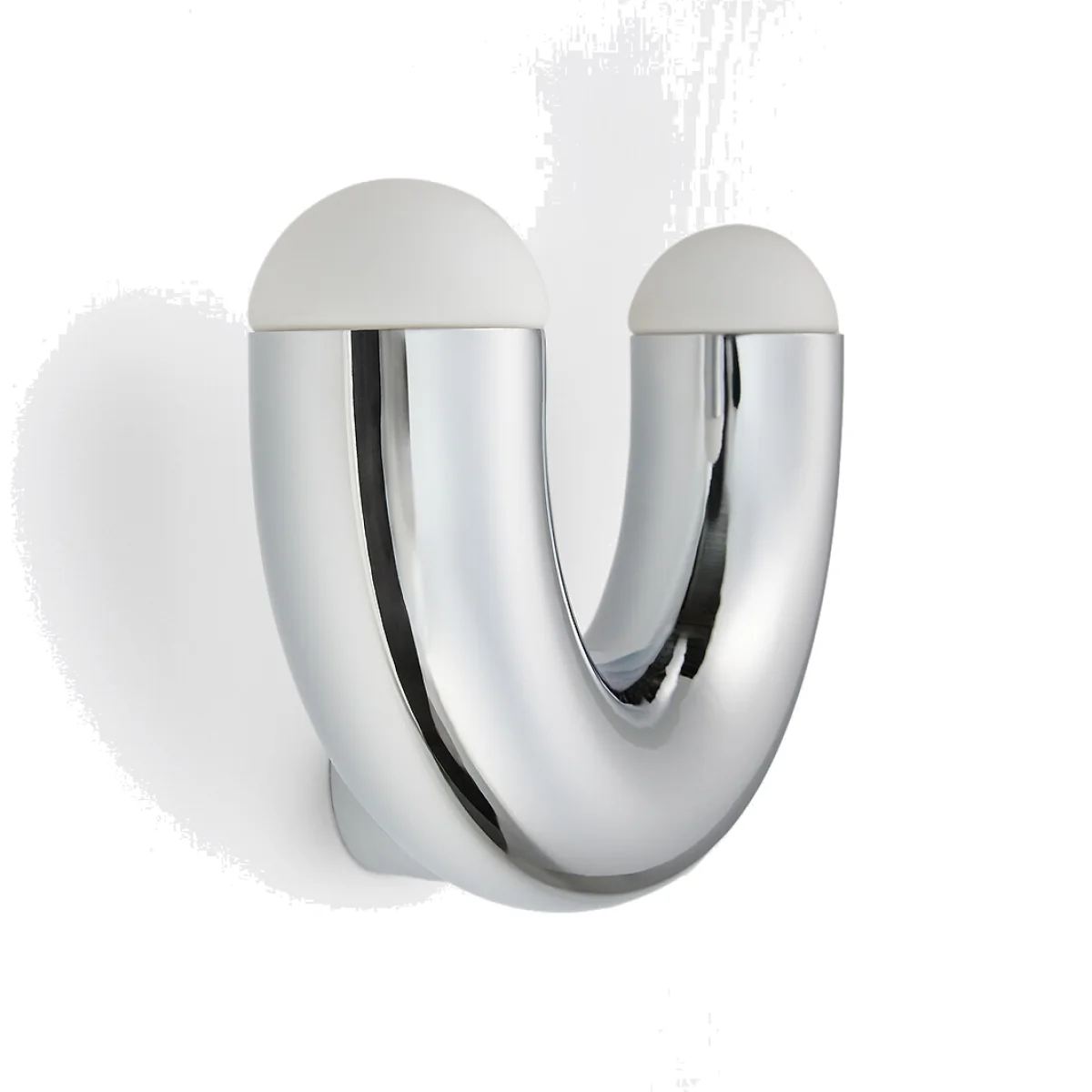Wall Light in Chrome Iron and Opaline, Quillo – image 1