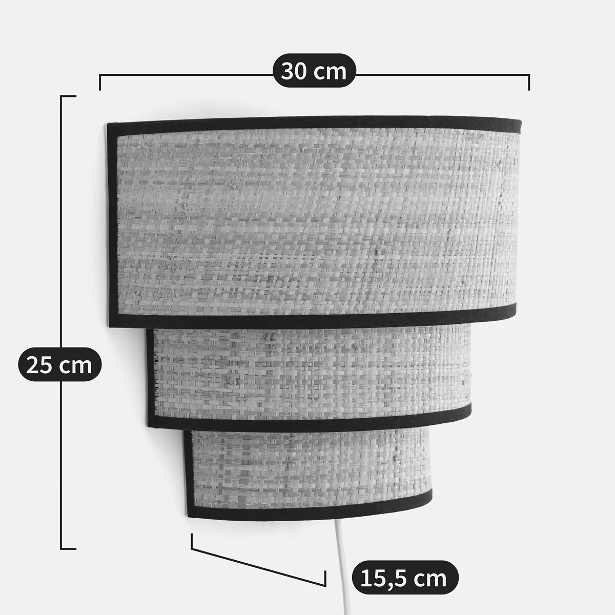 Dolkie Raffia Triple Level Wall Light – image 6