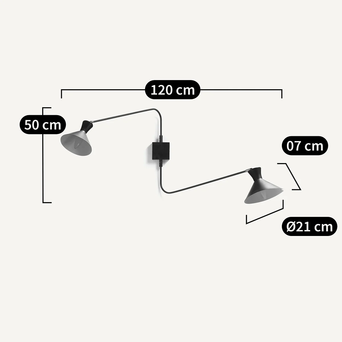 Voltige 2-Arm Wall Lamp – image 4