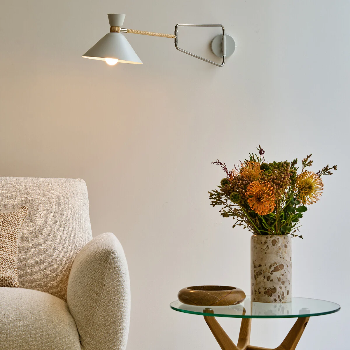 Zoticus Aged Brass Articulated Wall Light – image 2