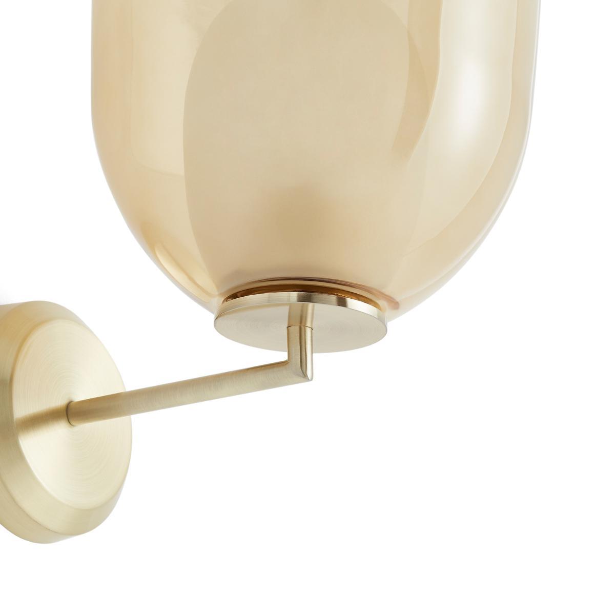 Bumble Contemporary Wall Light in Brass & Double Glass – image 4