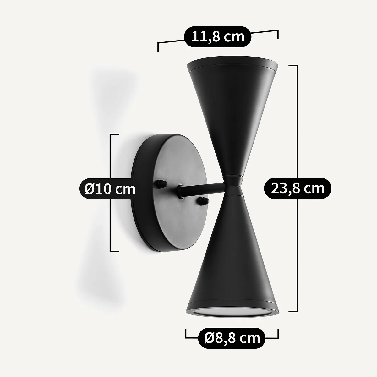 Bisbille Metal Exterior Double Wall Light – image 6