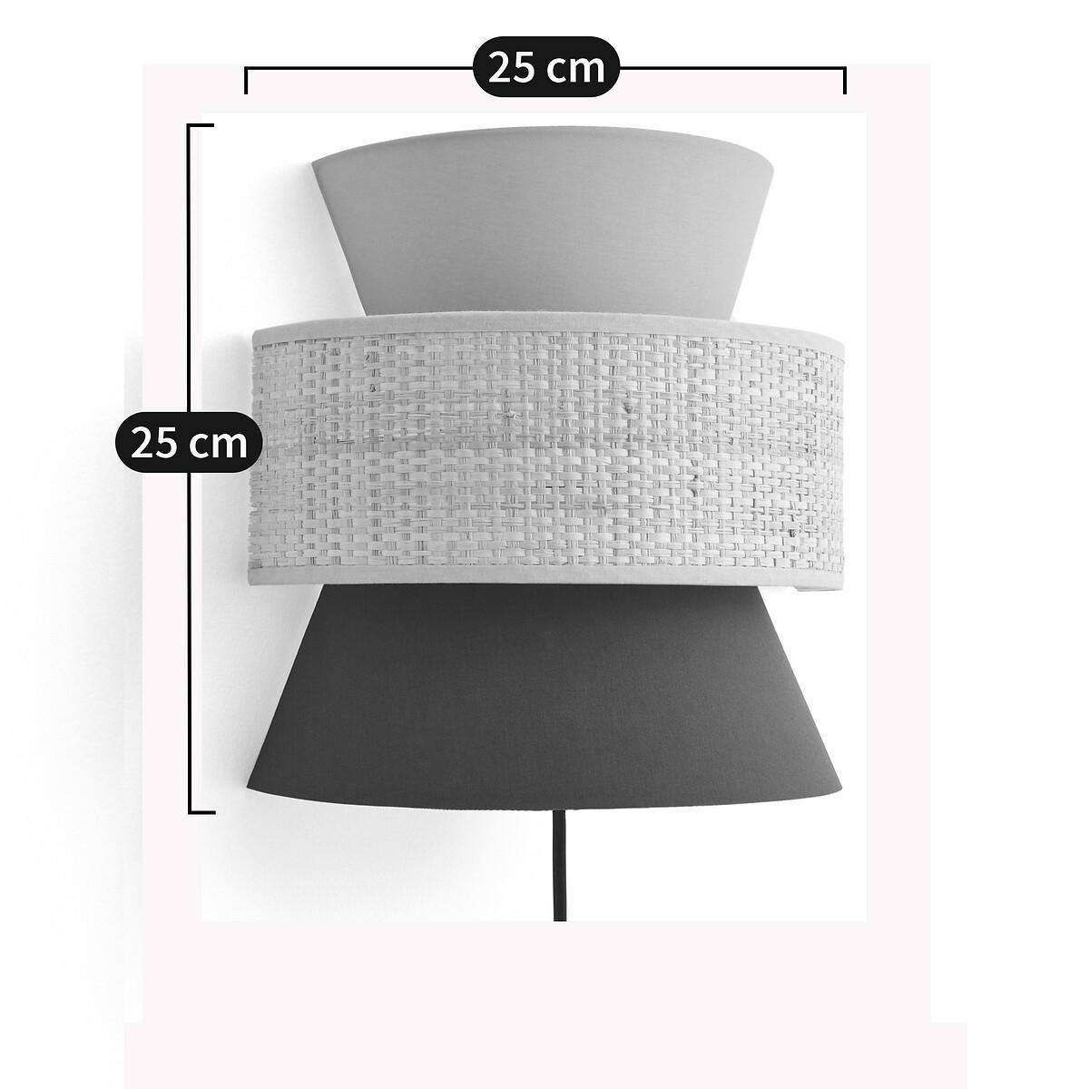 Dolkie Double Raffia and Cotton Wall Light – image 4