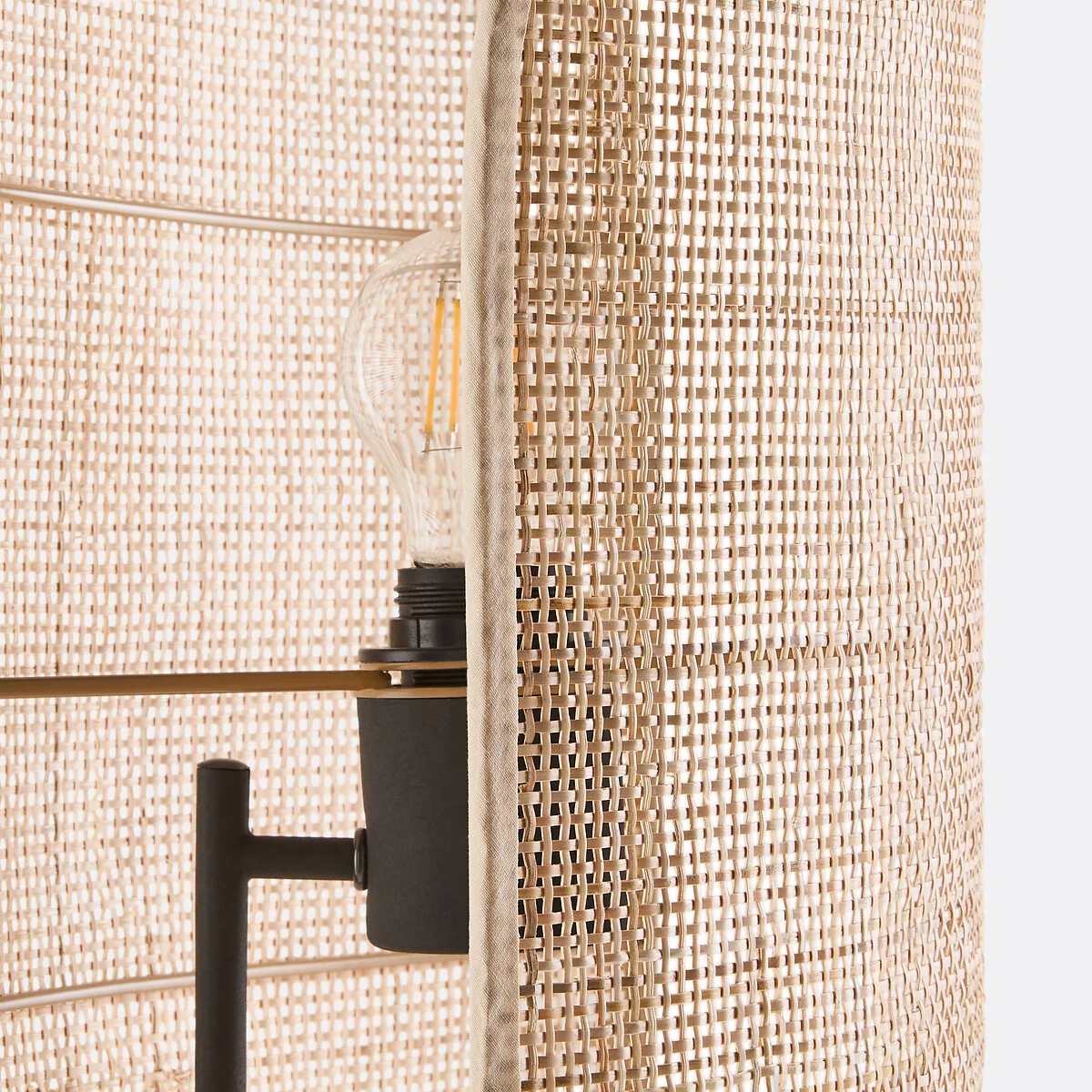 Lola Metal & Cane Wall Lamp – image 4