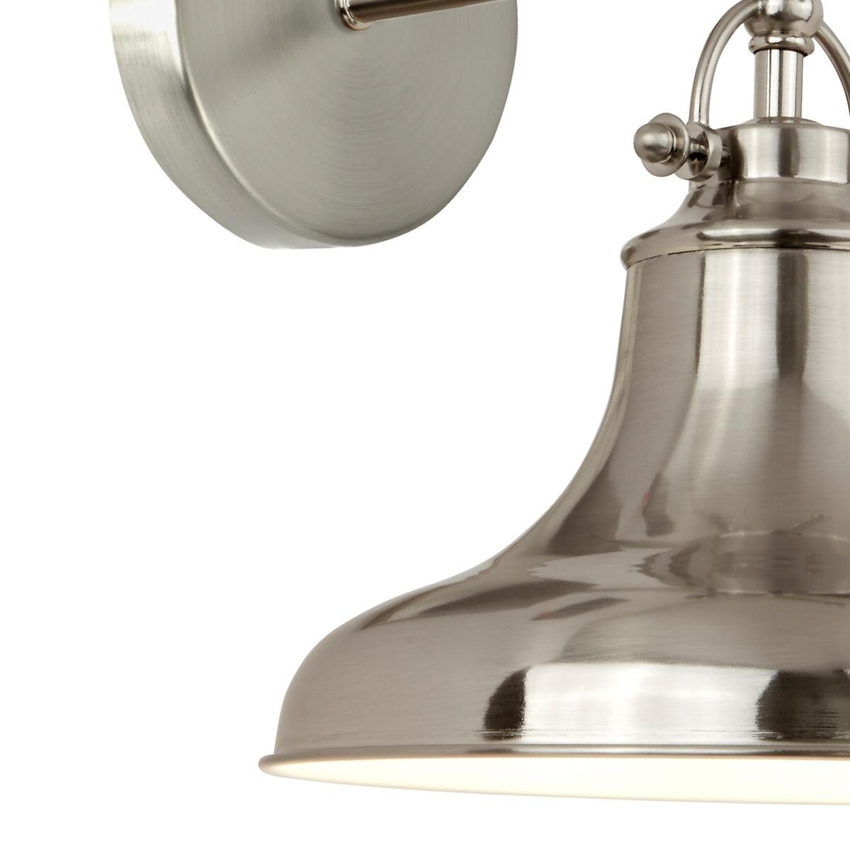 Satin Silver Industrial Style Wall Light – image 2
