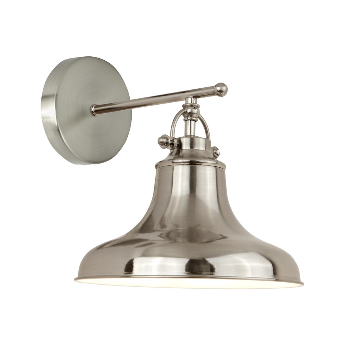 Satin Silver Industrial Style Wall Light – image 1